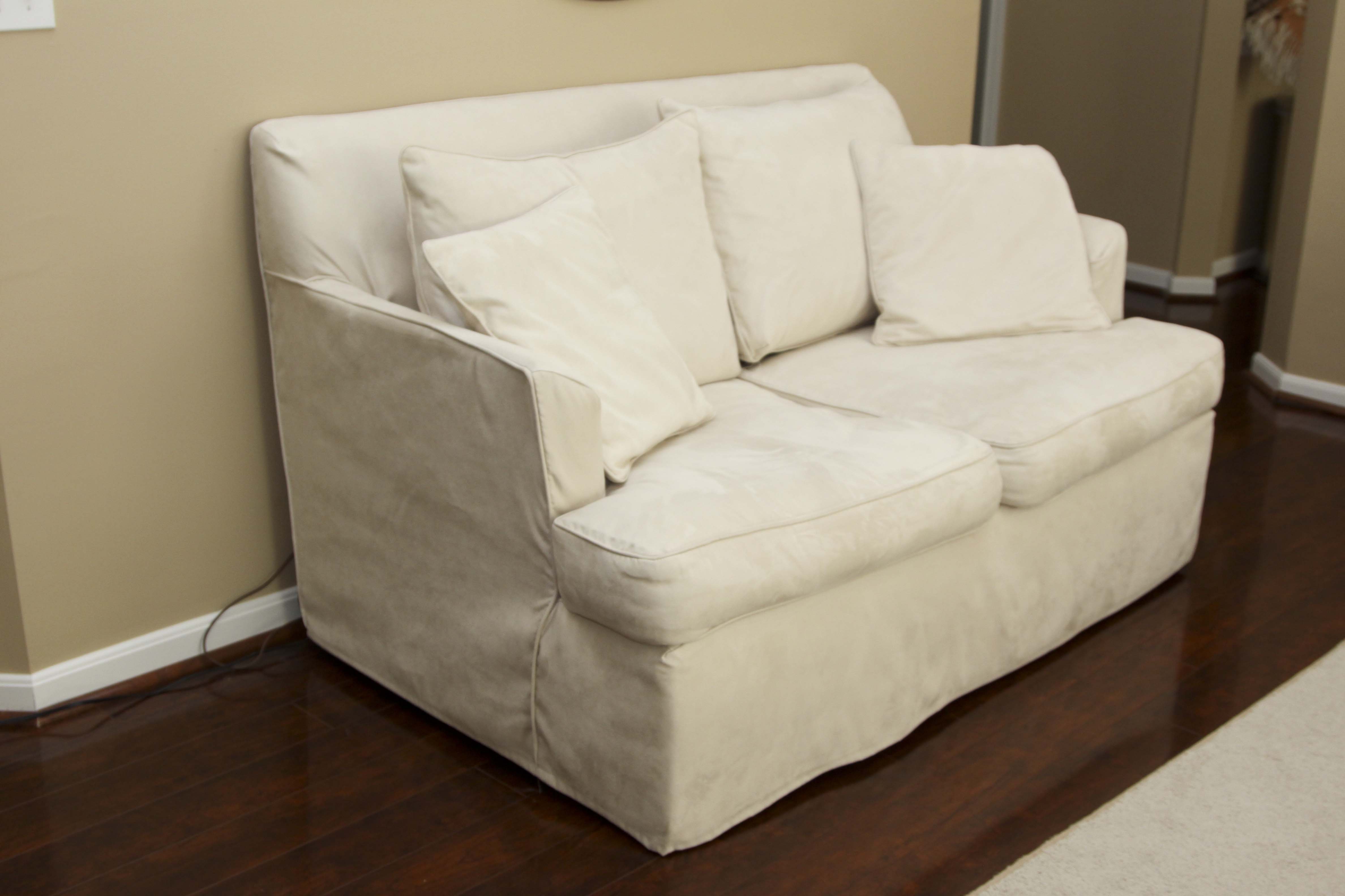Slip Covered Love Seat by Ethan Allen