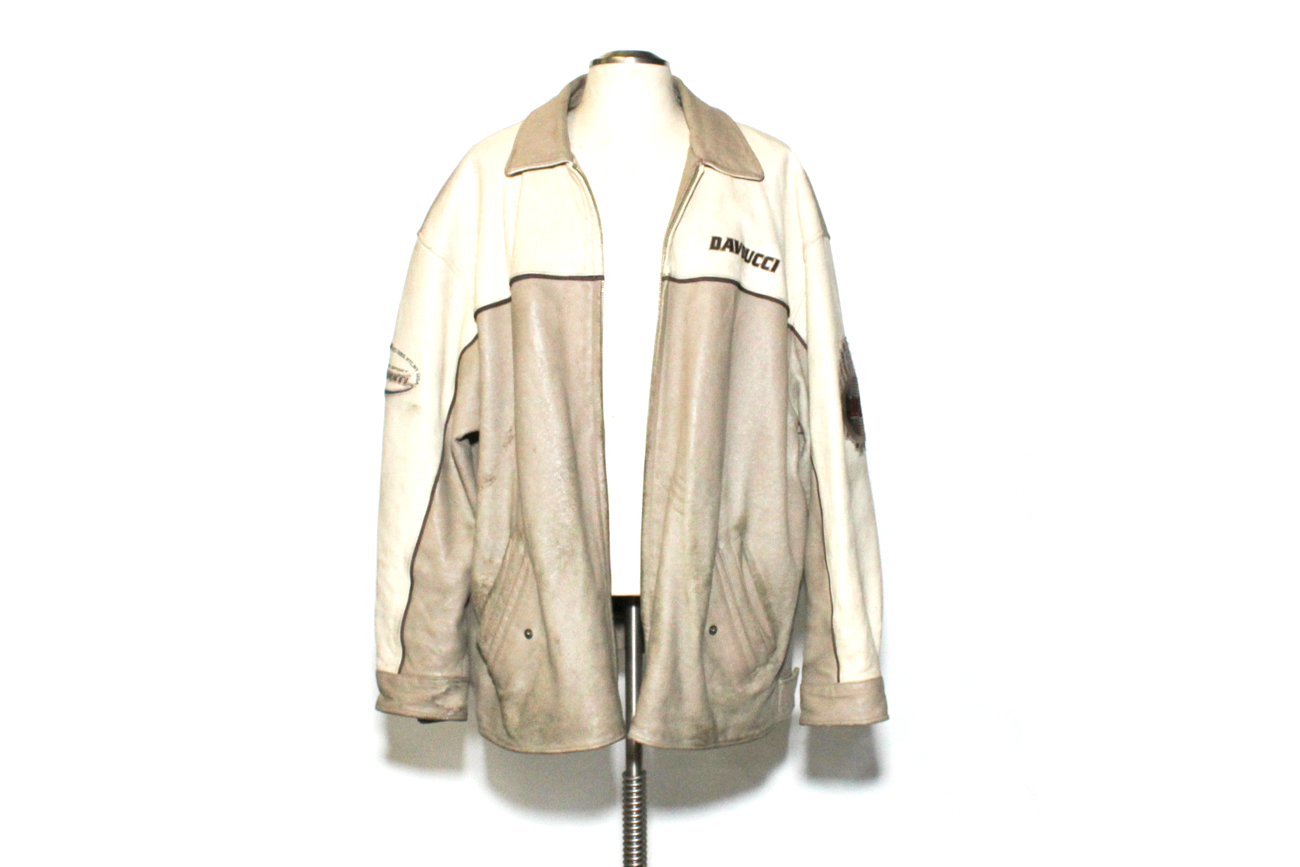 Walter Davoucci Tan Leather Bomber Jacket