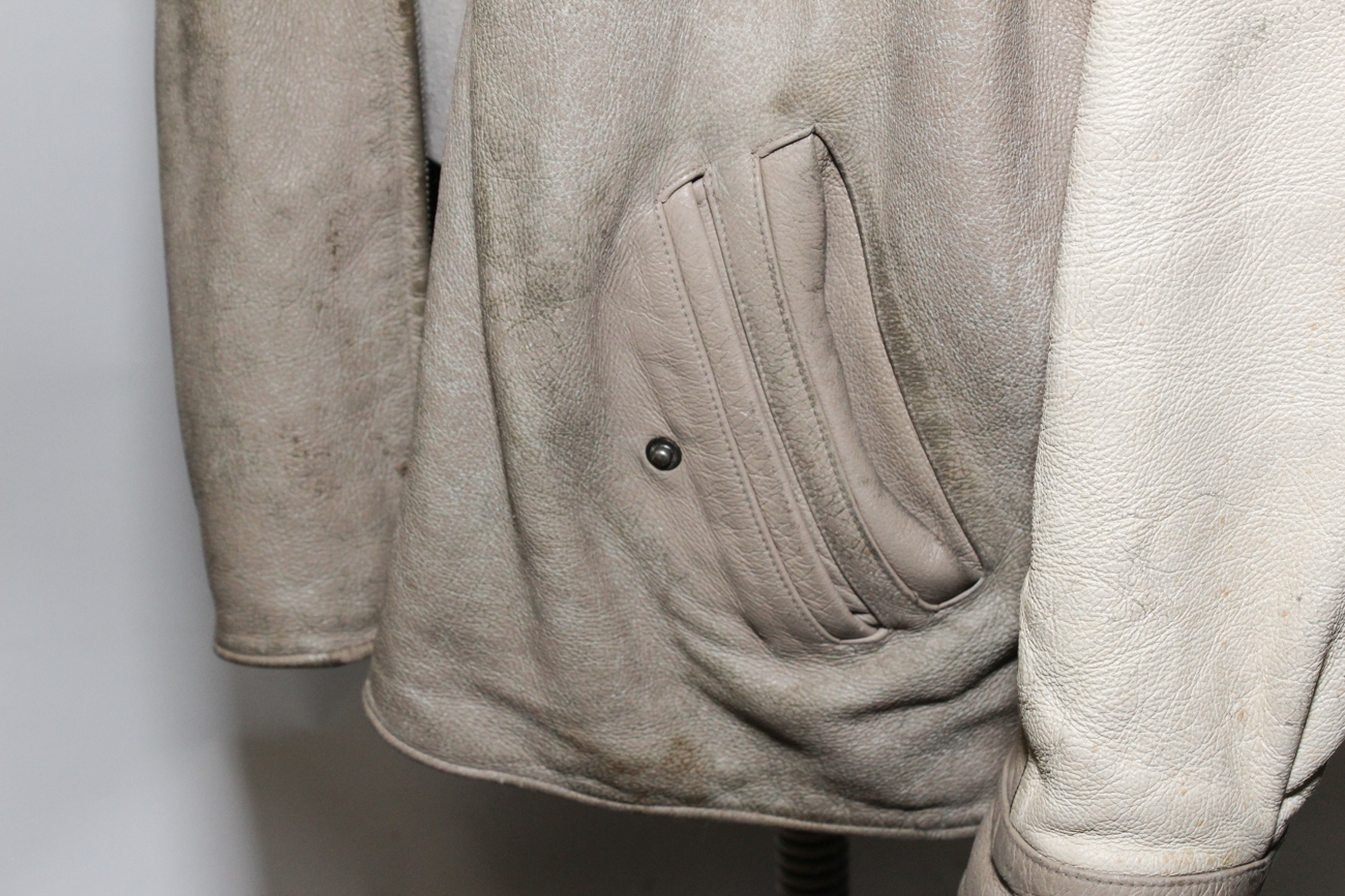 Walter Davoucci Tan Leather Bomber Jacket