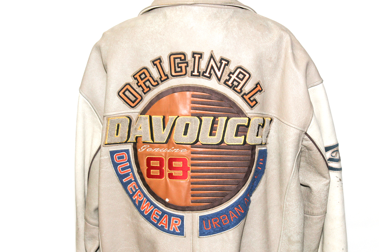 Walter Davoucci Tan Leather Bomber Jacket