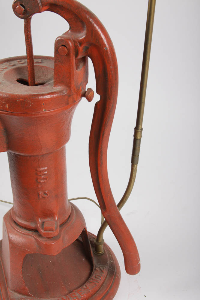Converted Iron Water Pump Lamp