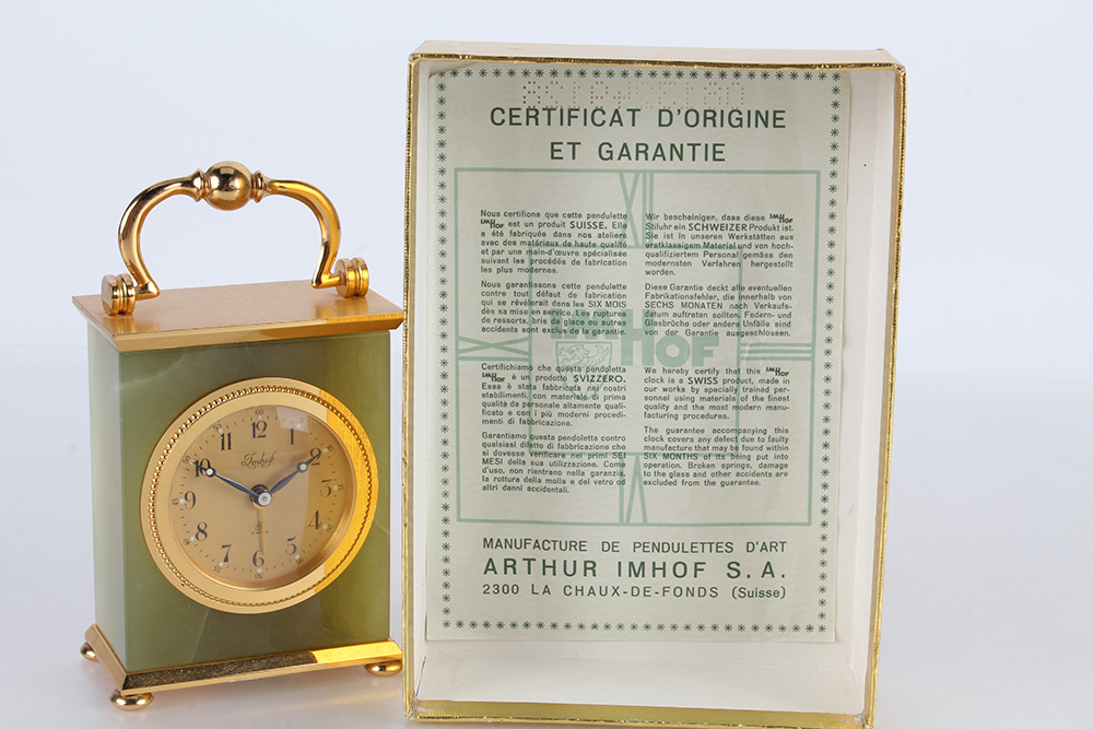 Imhof Onyx Carriage Clock