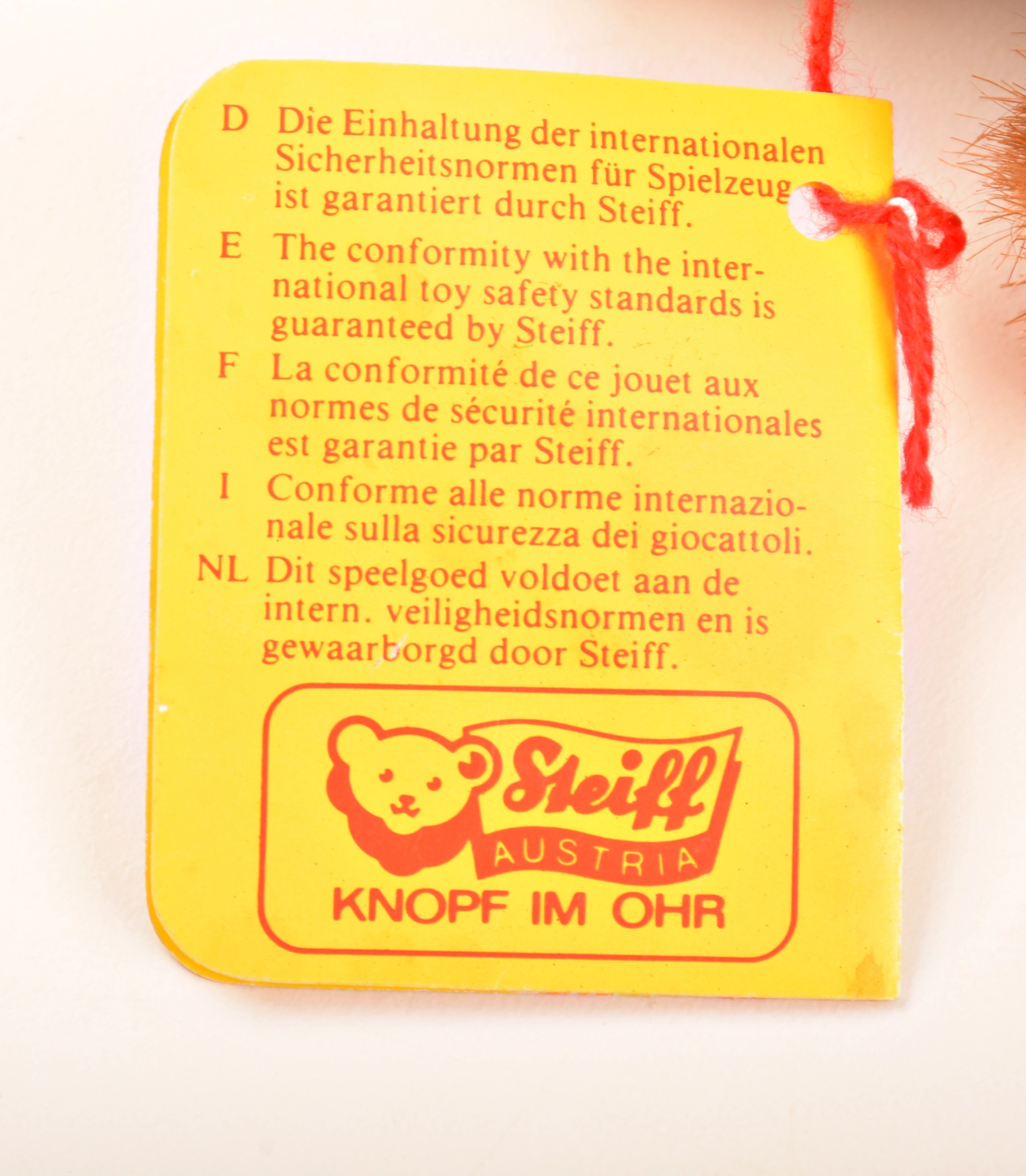 Steiff Mohair "Hexi" Dachsund with Button and Tag