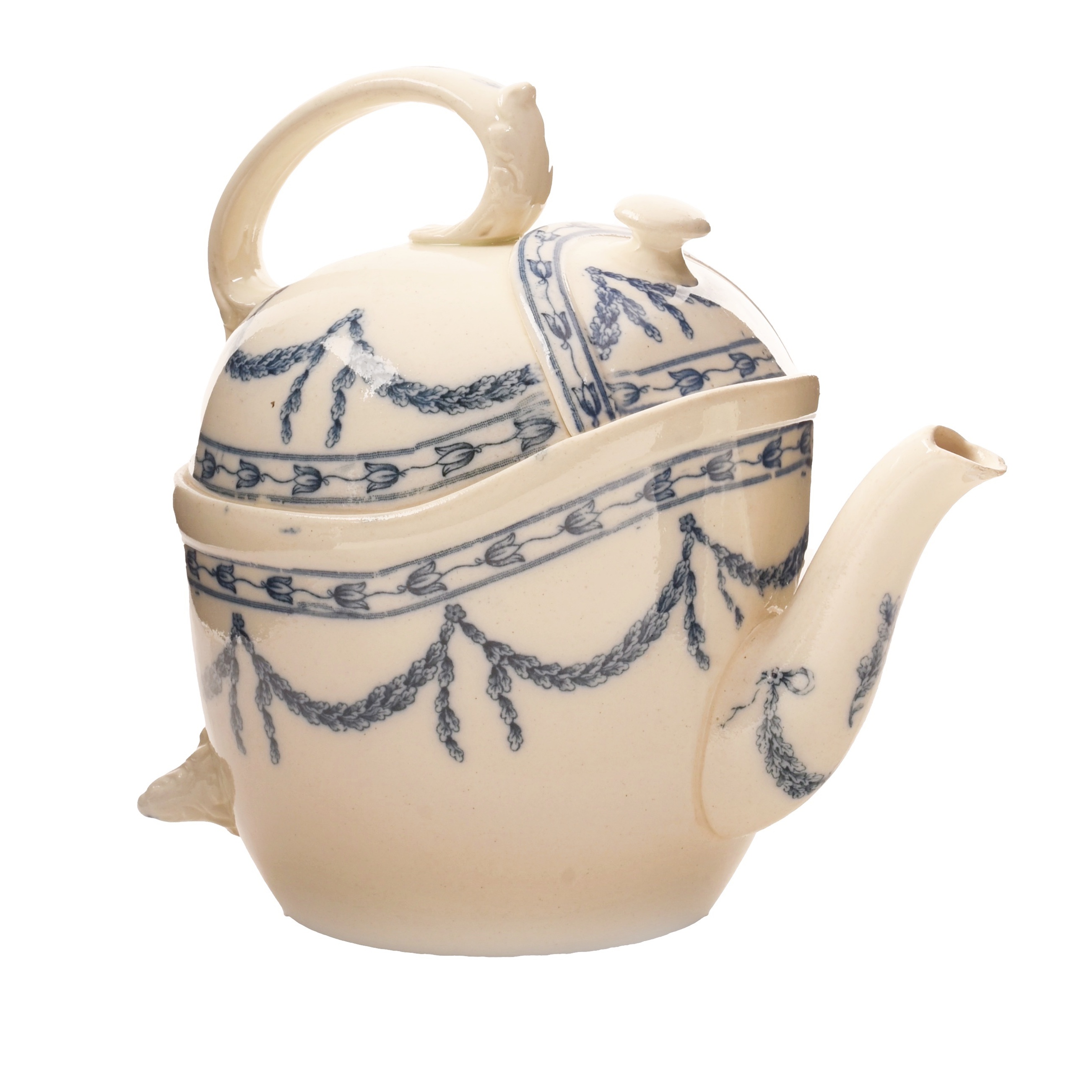 Early Wedgwood Blue and White Teapot