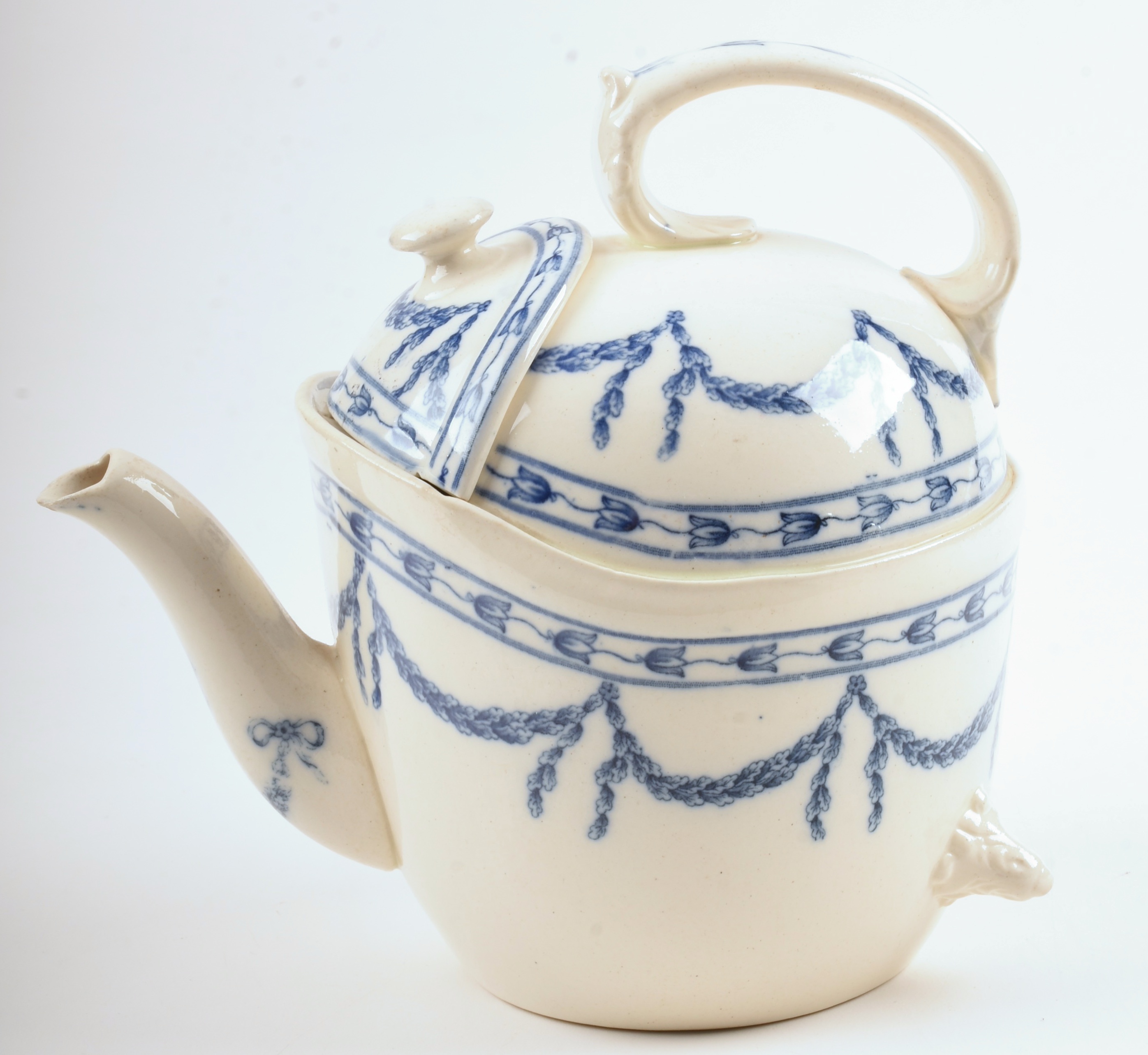 Early Wedgwood Blue and White Teapot