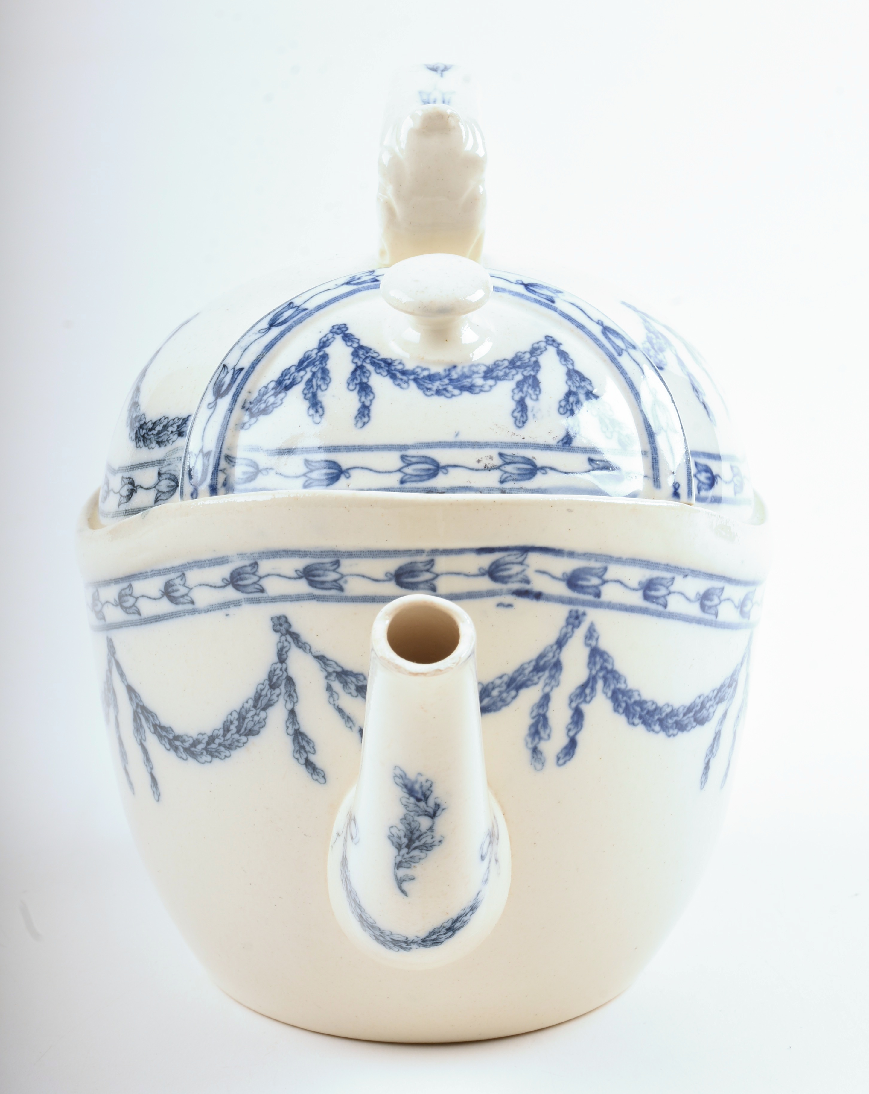 Early Wedgwood Blue and White Teapot
