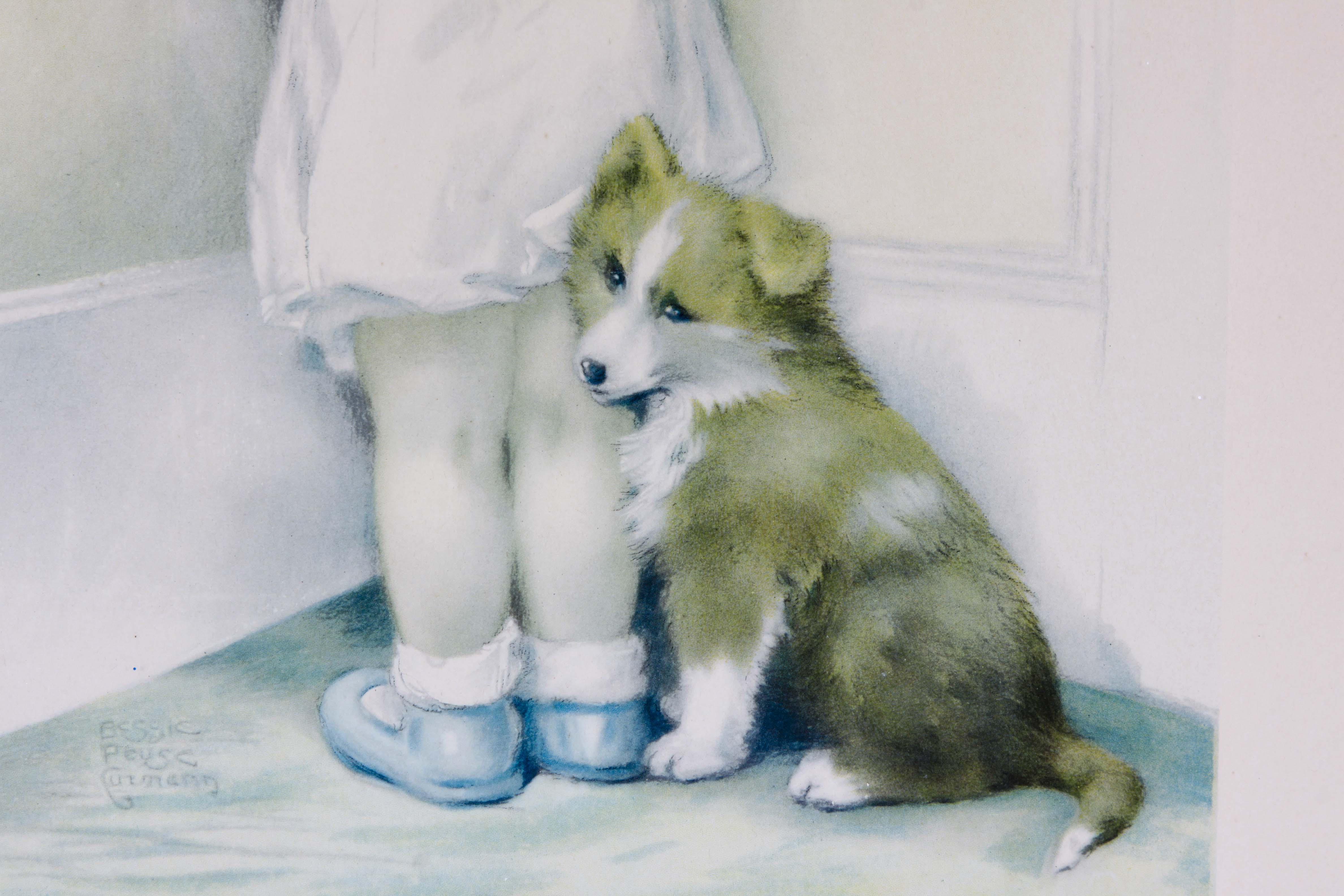 Bessie Pease Gutmann Offset Lithograph "In Disgrace"