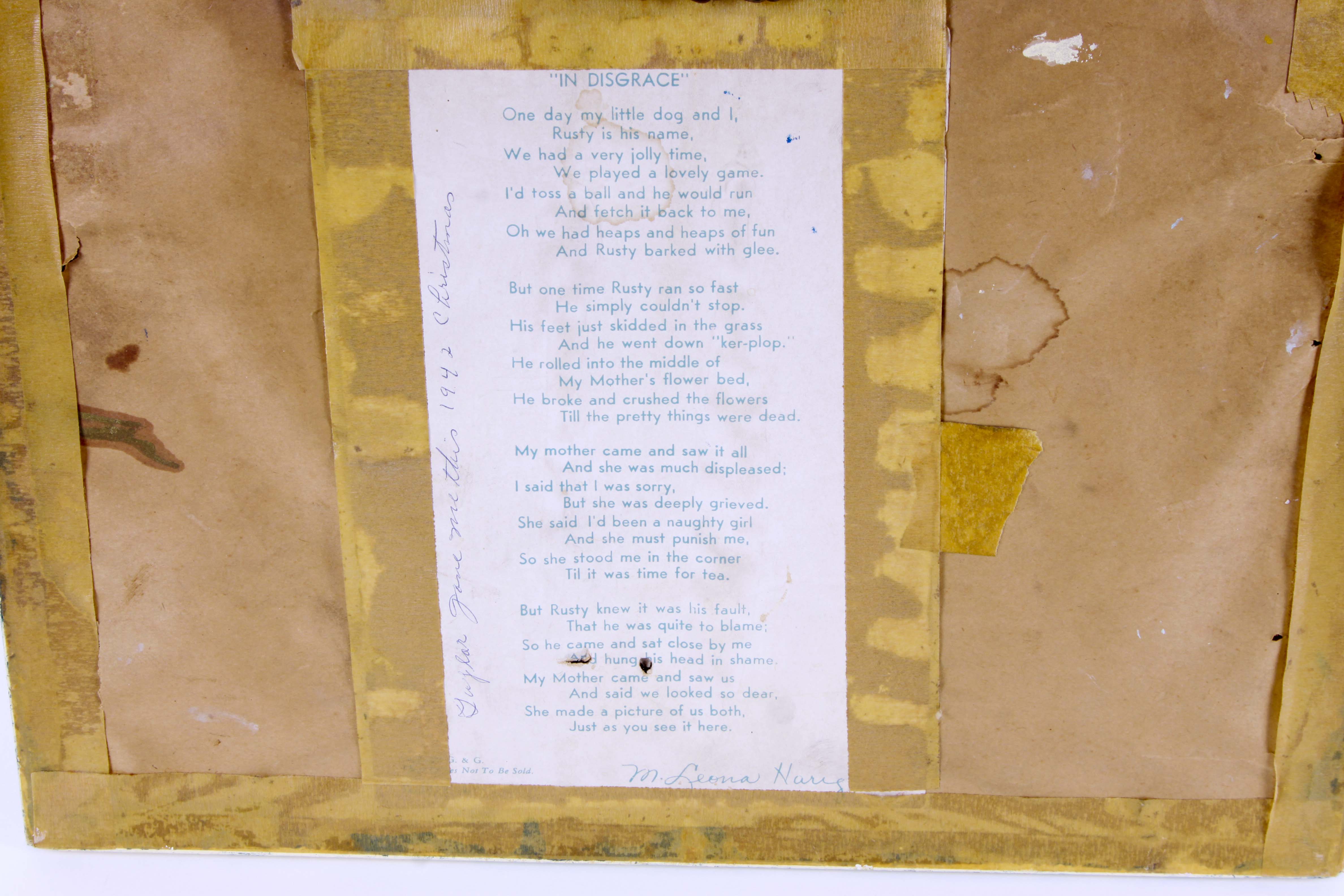 Bessie Pease Gutmann Offset Lithograph "In Disgrace"