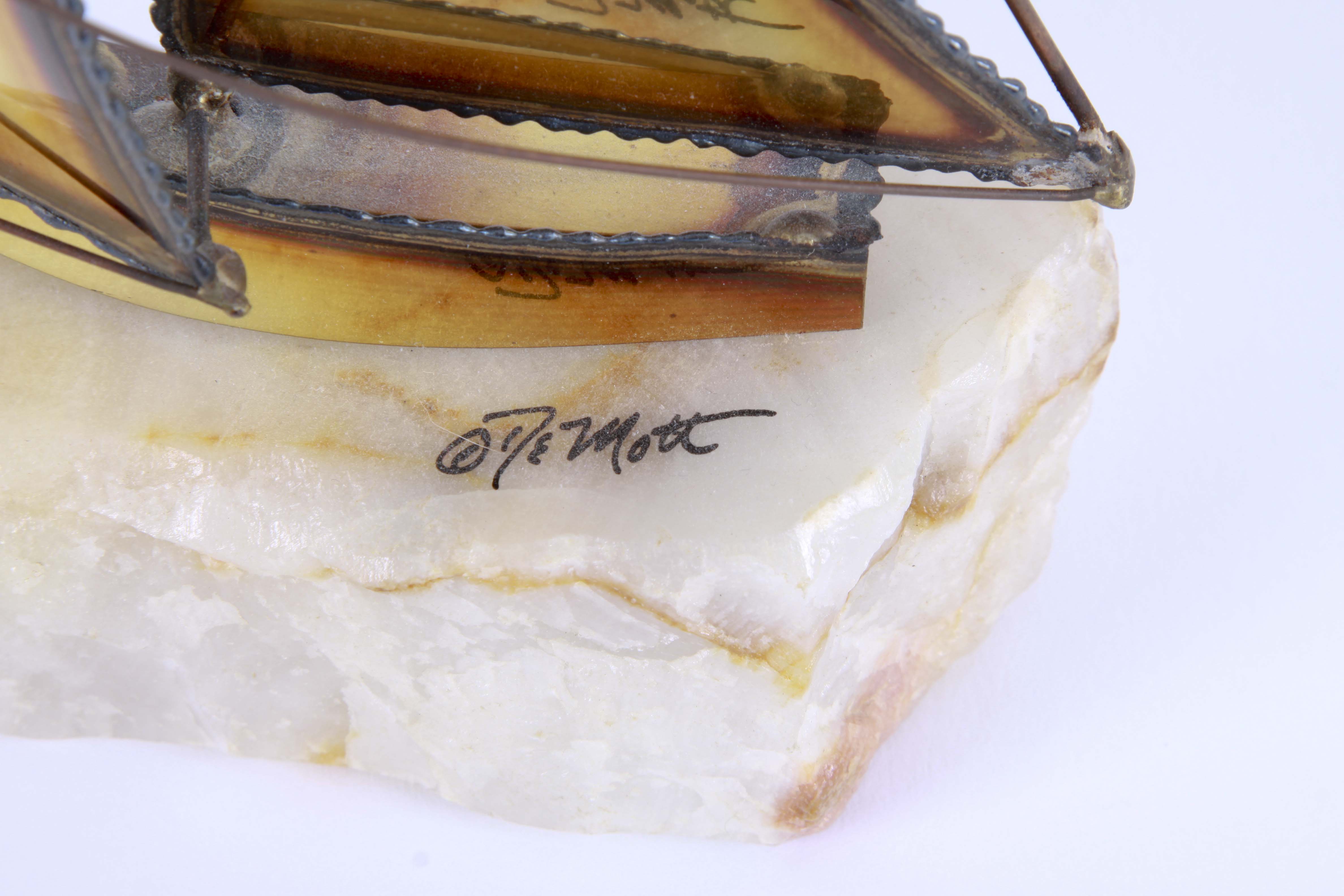 Don DeMott Brass Sailboat Sculpture