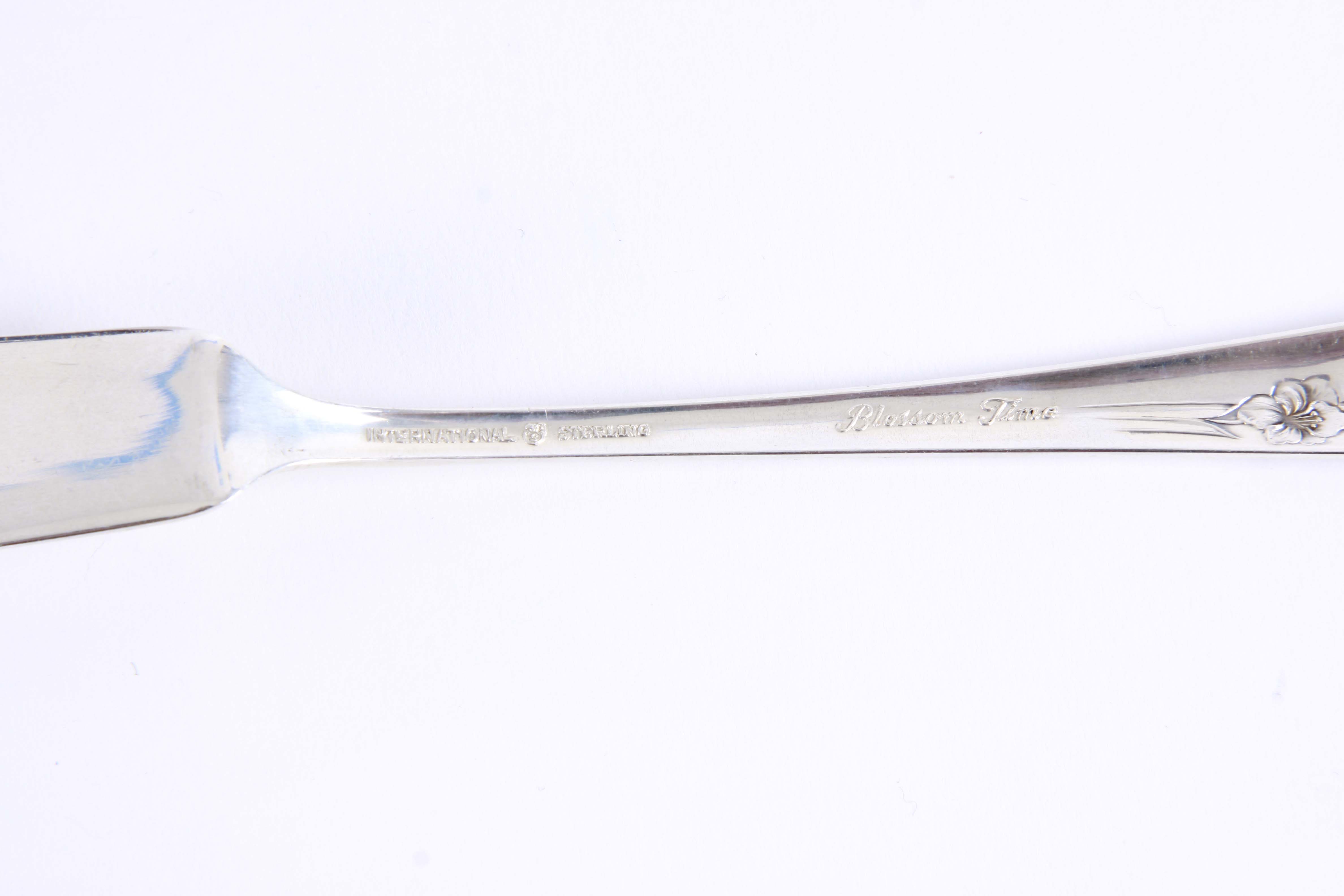 International Sterling Silver "Blossom Time" Flatware Set