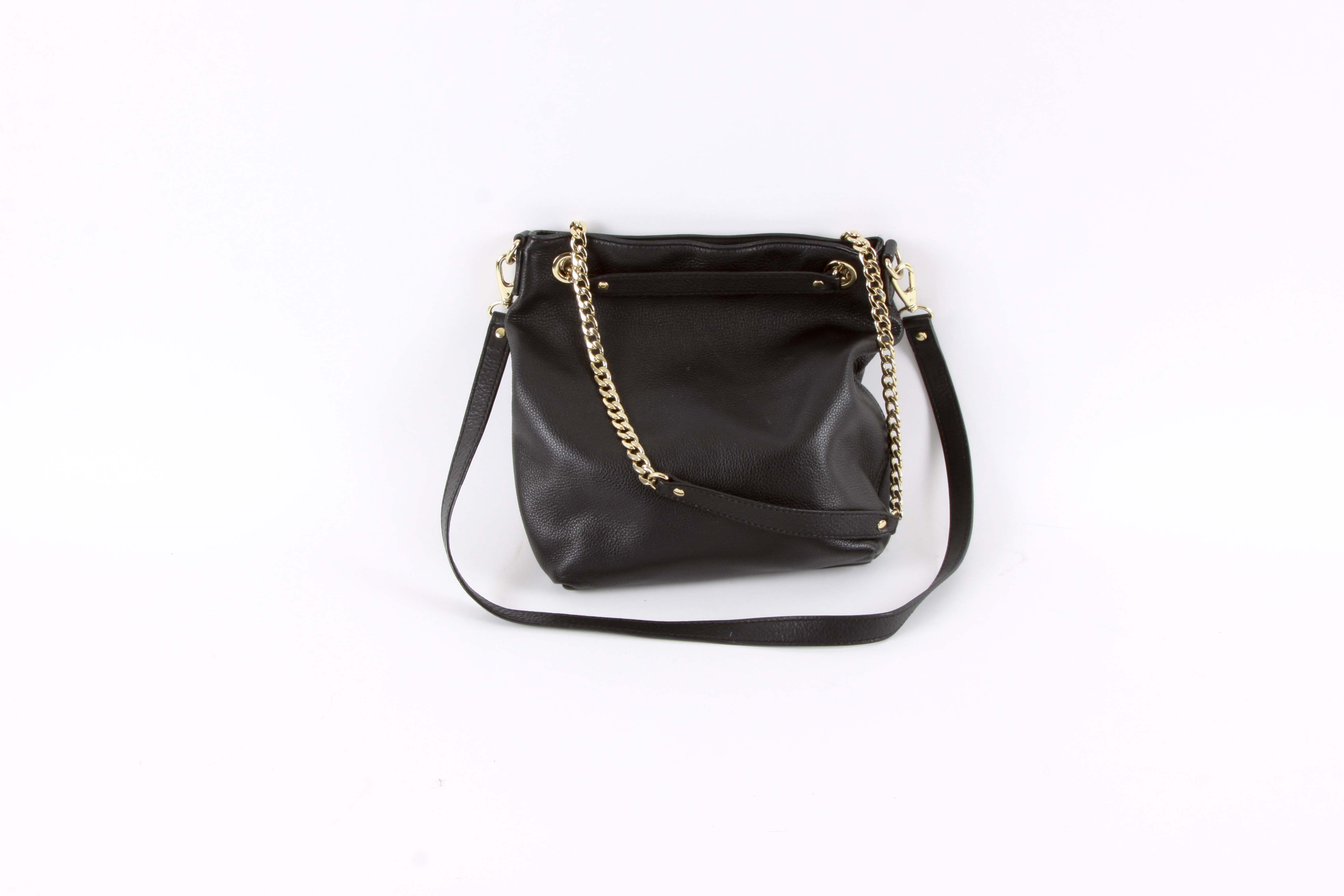 Michael Kors Black Leather Bucket Bag