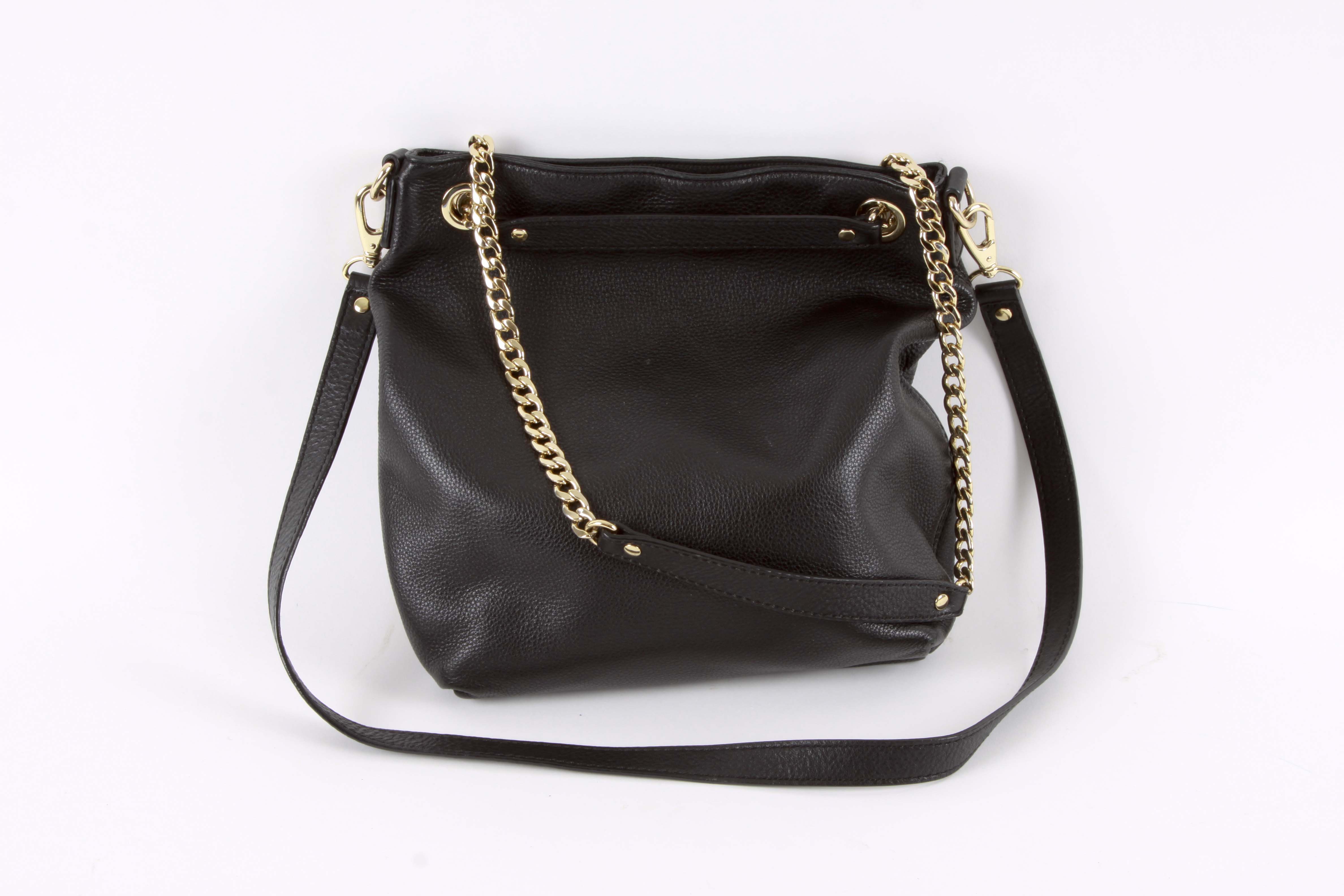 Michael Kors Black Leather Bucket Bag