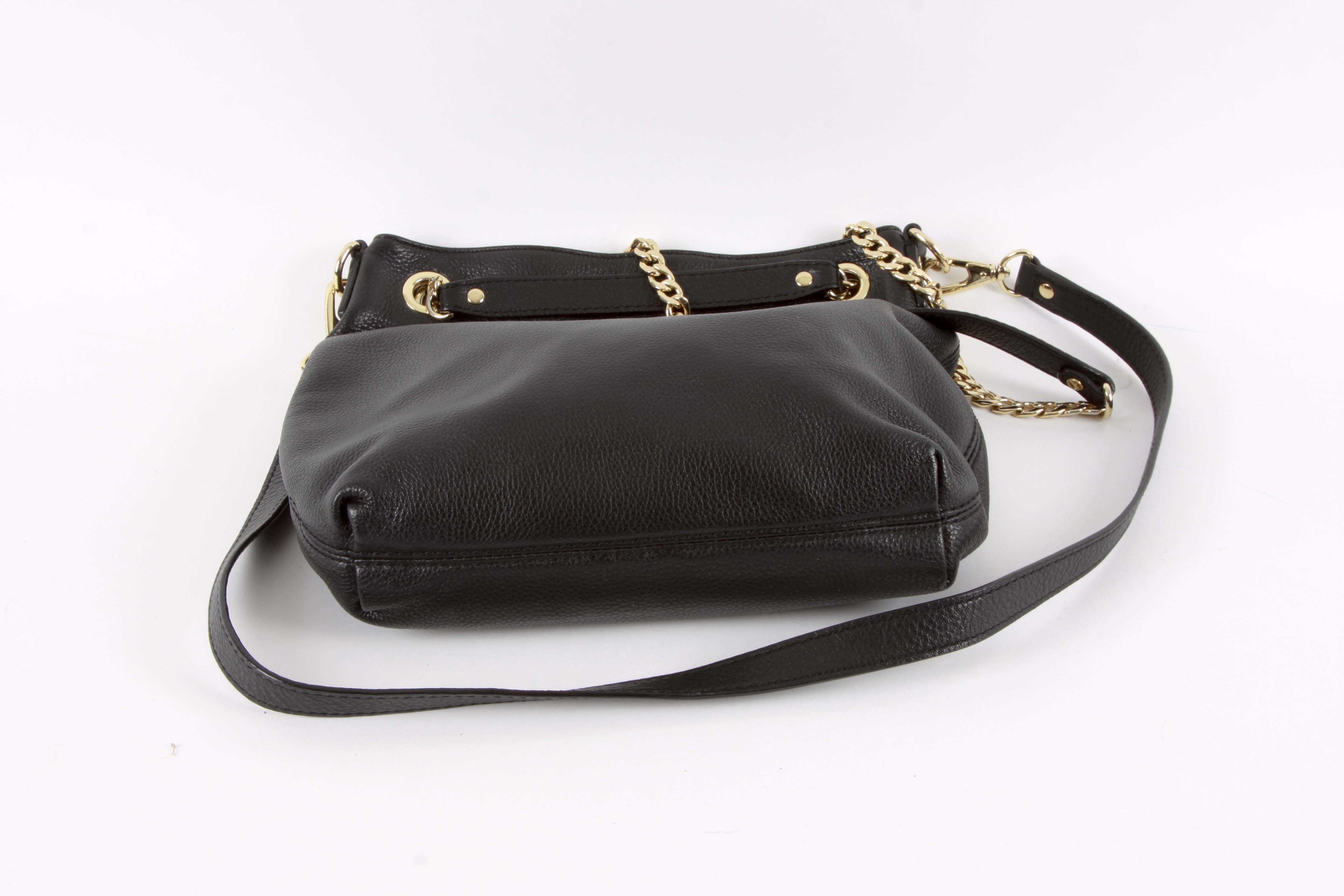 Michael Kors Black Leather Bucket Bag