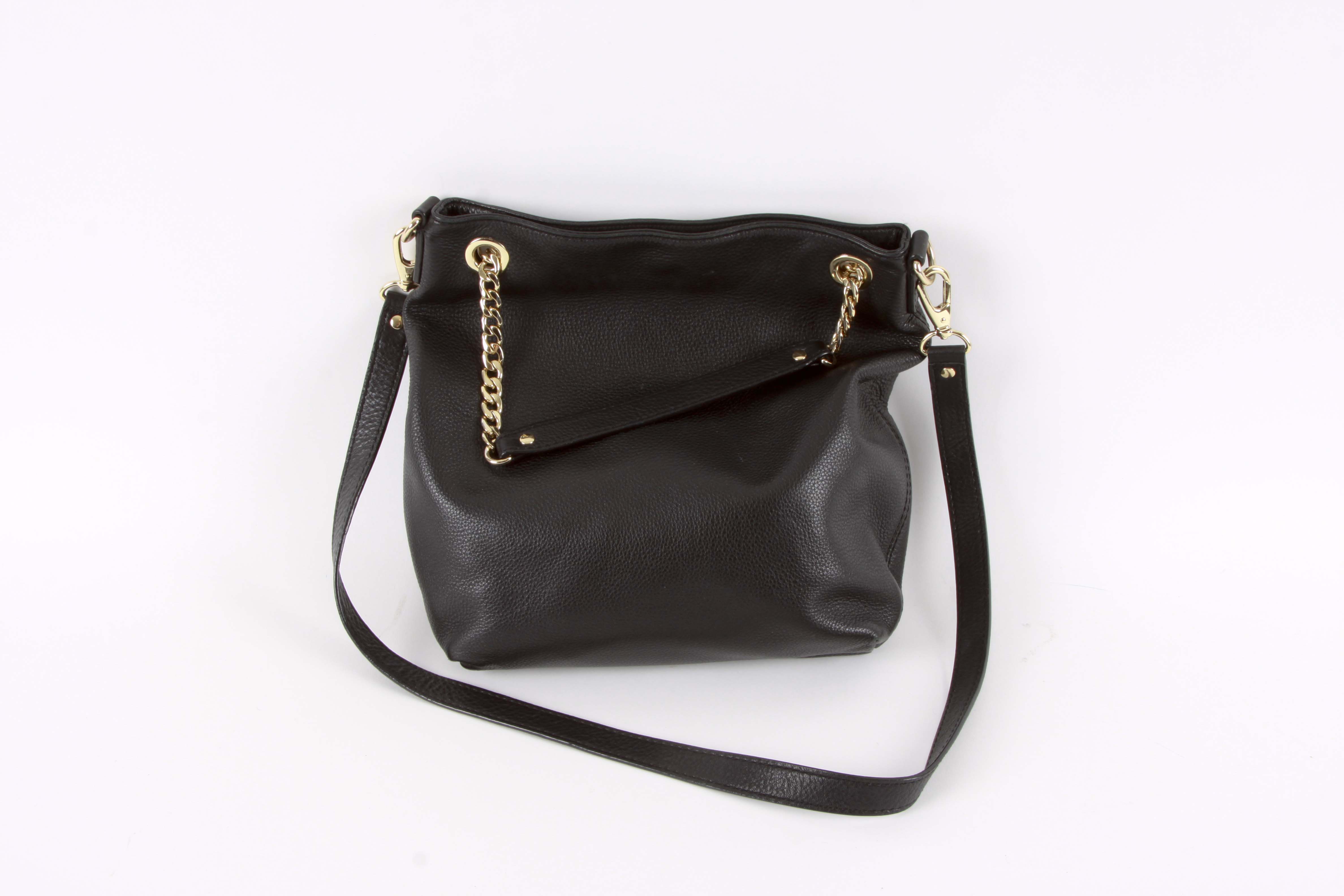 Michael Kors Black Leather Bucket Bag