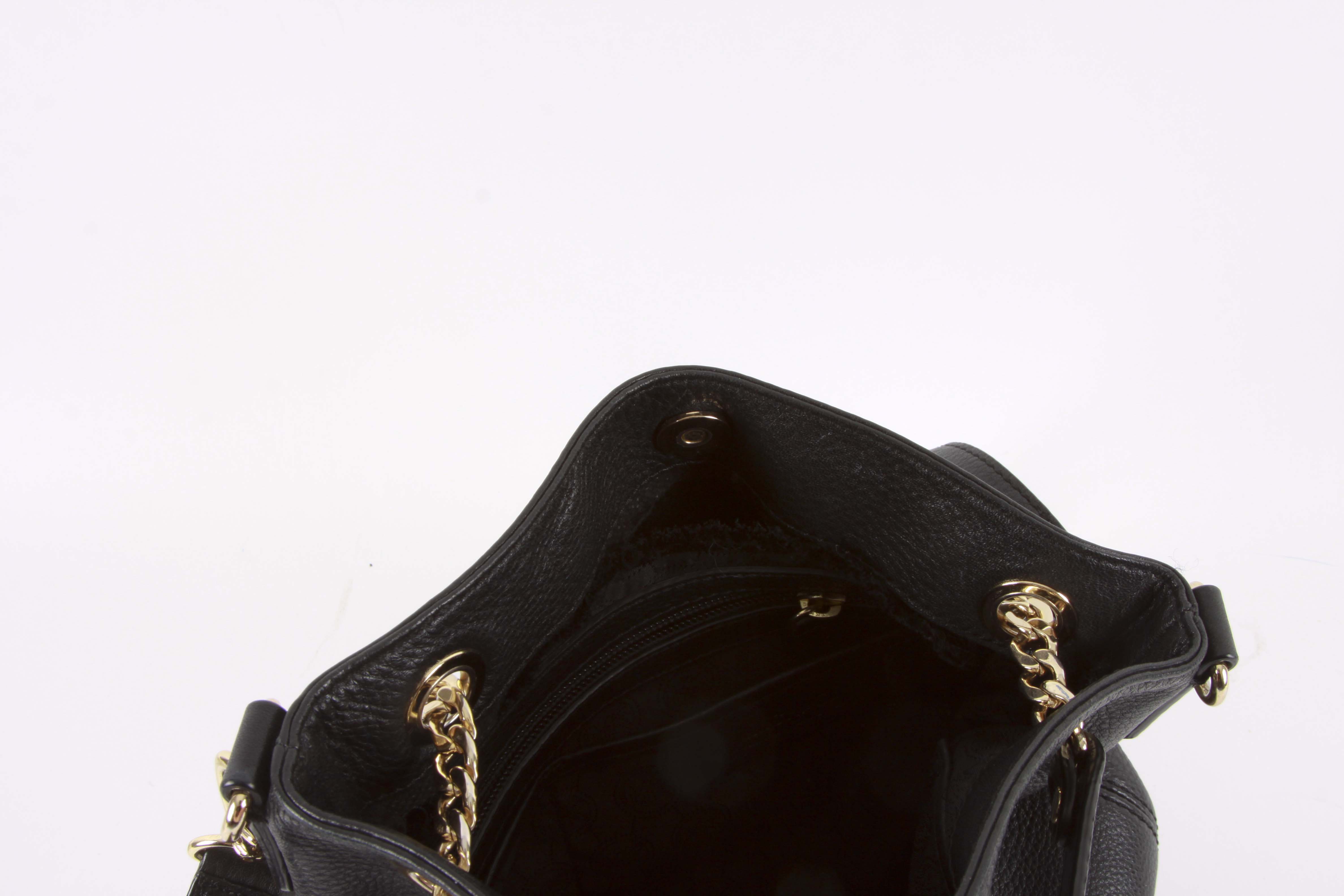 Michael Kors Black Leather Bucket Bag