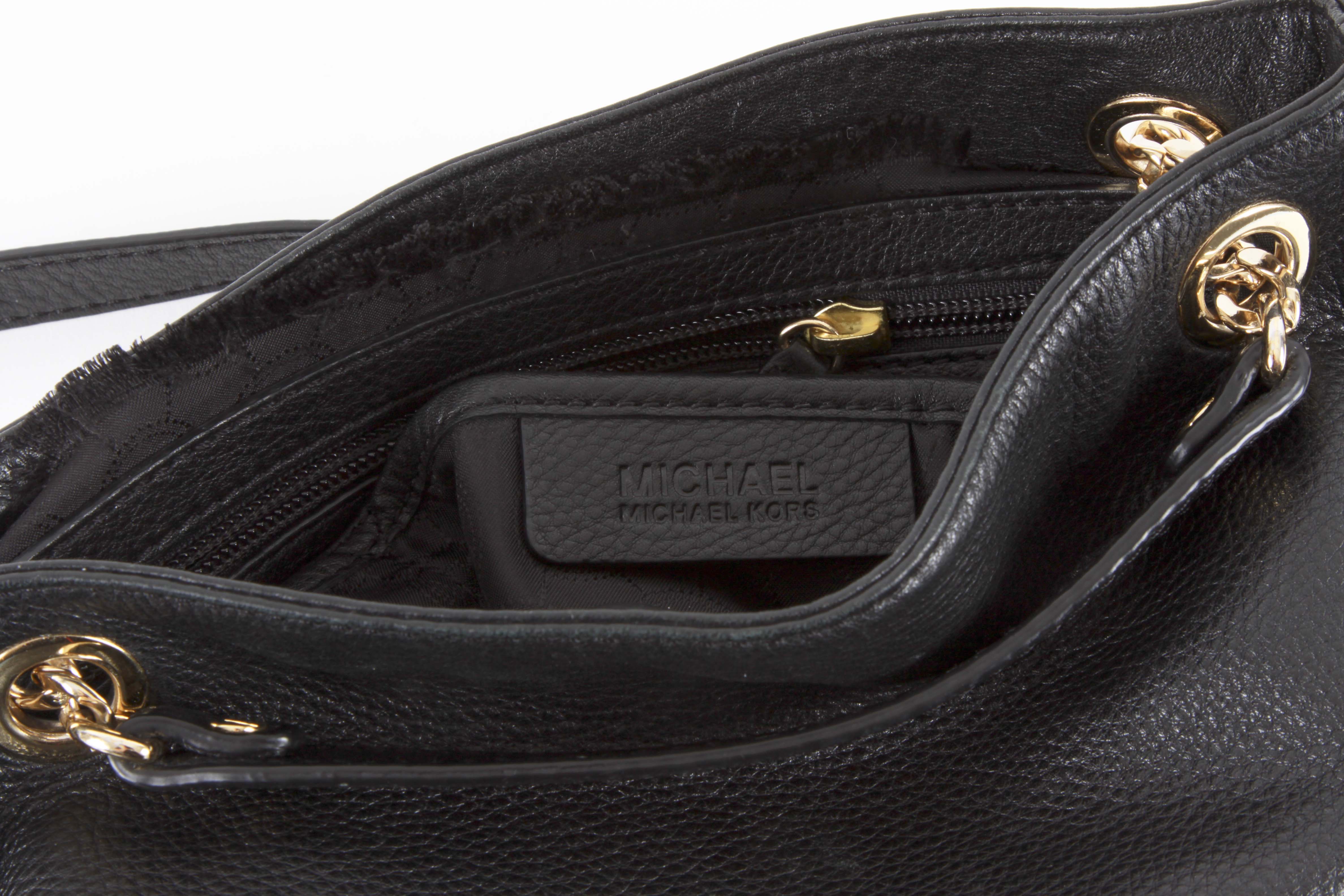 Michael Kors Black Leather Bucket Bag