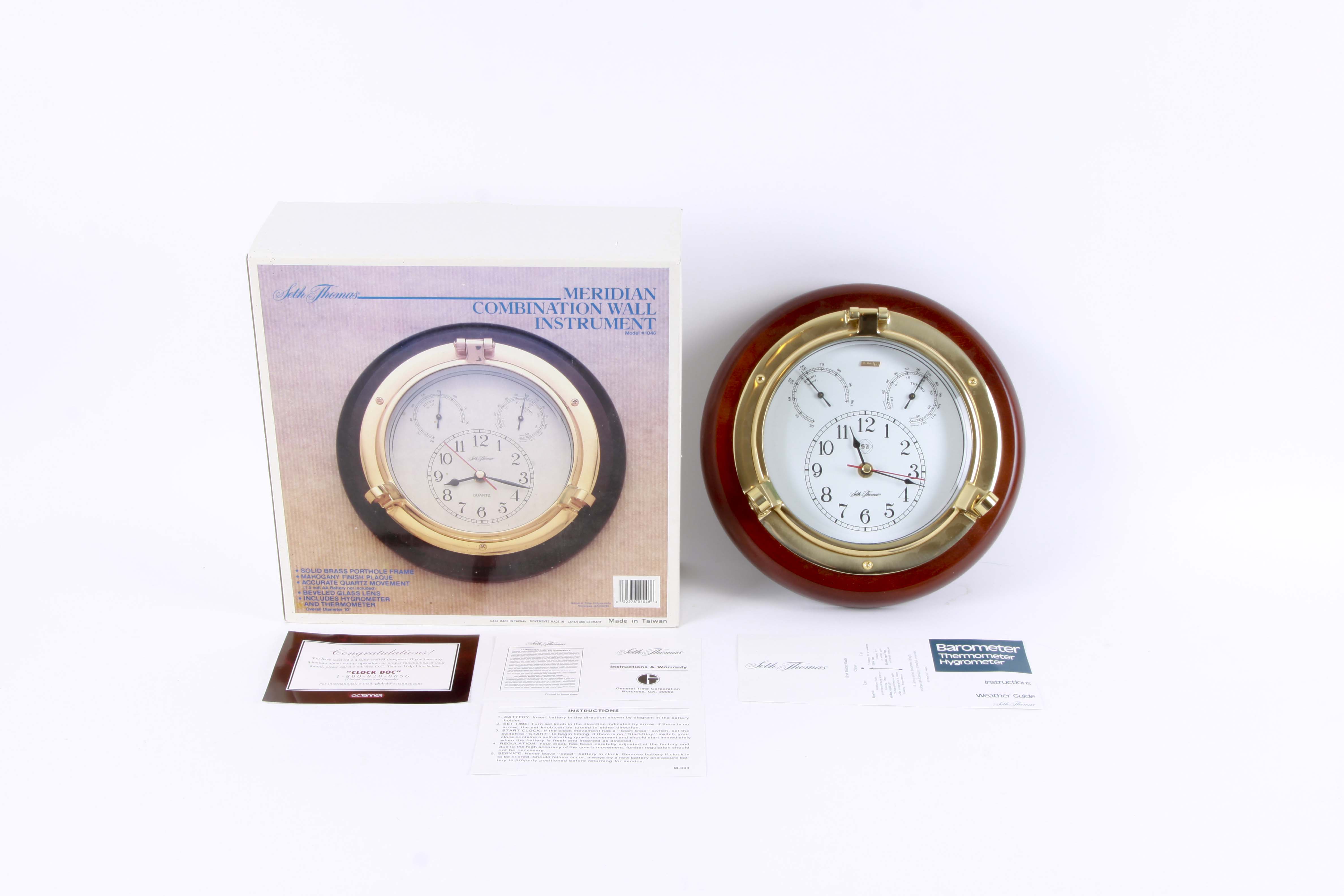 Meridian Seth Thomas Combination Wall Instrument