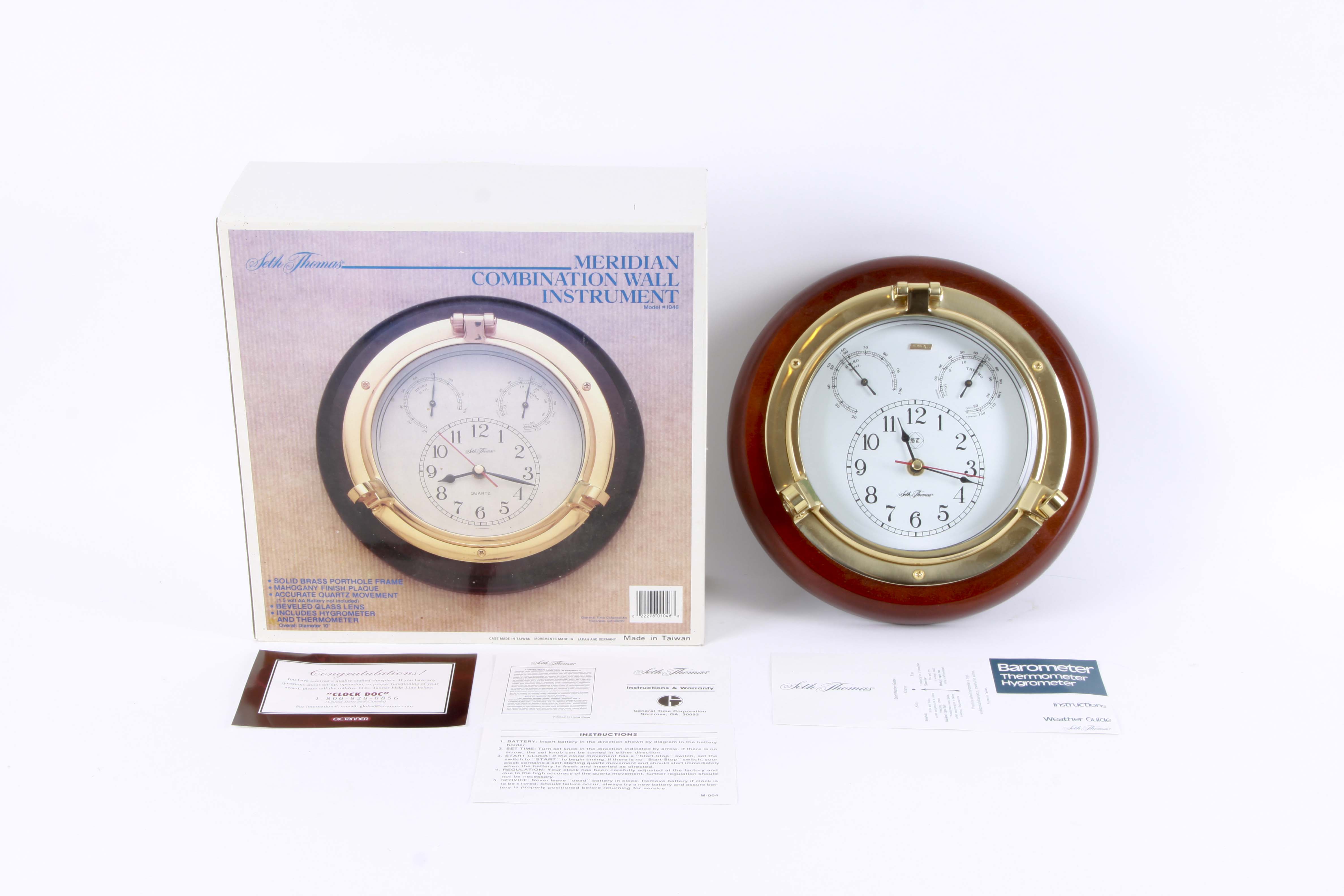 Meridian Seth Thomas Combination Wall Instrument
