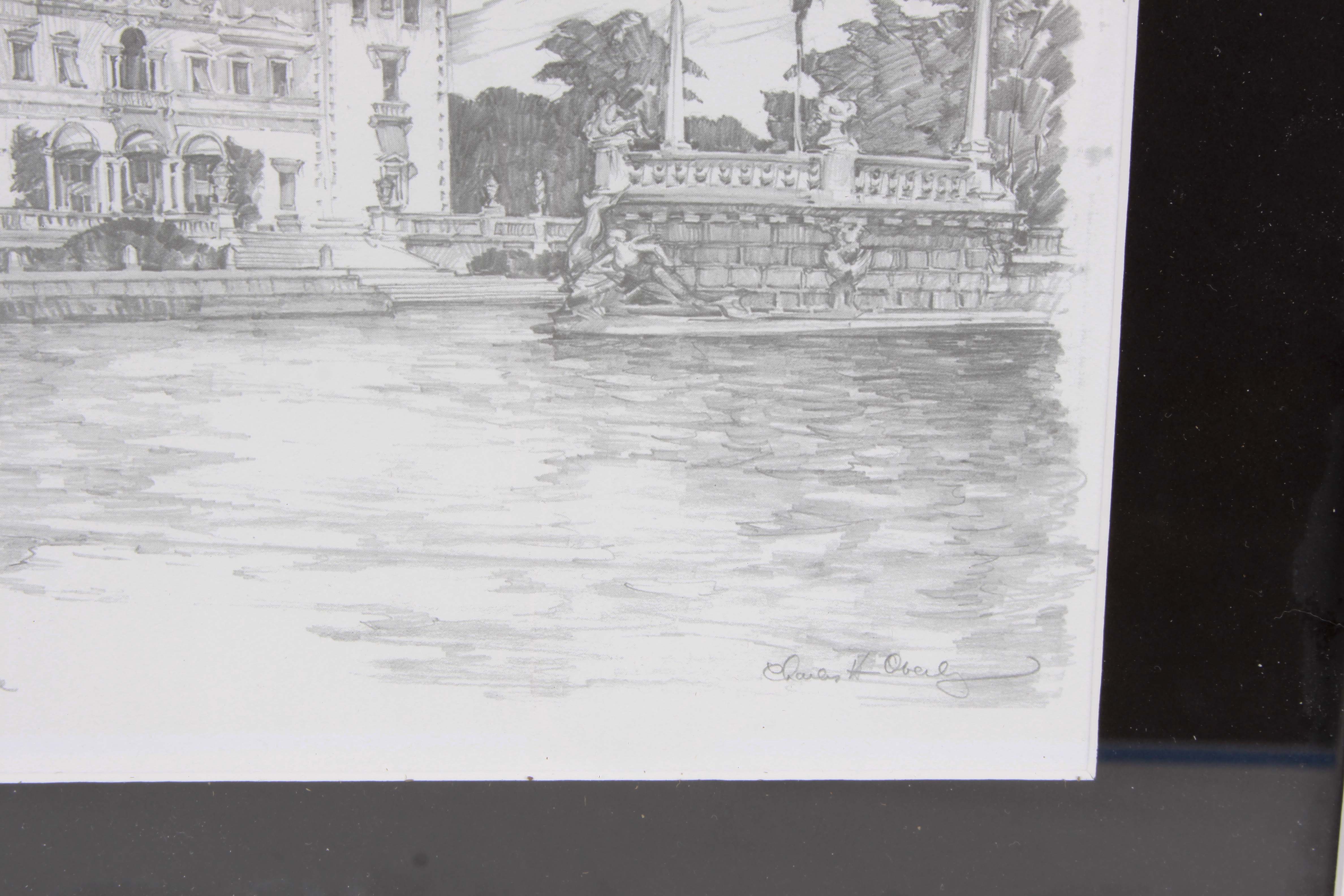 Charles H. Overly Framed Offset Lithograph