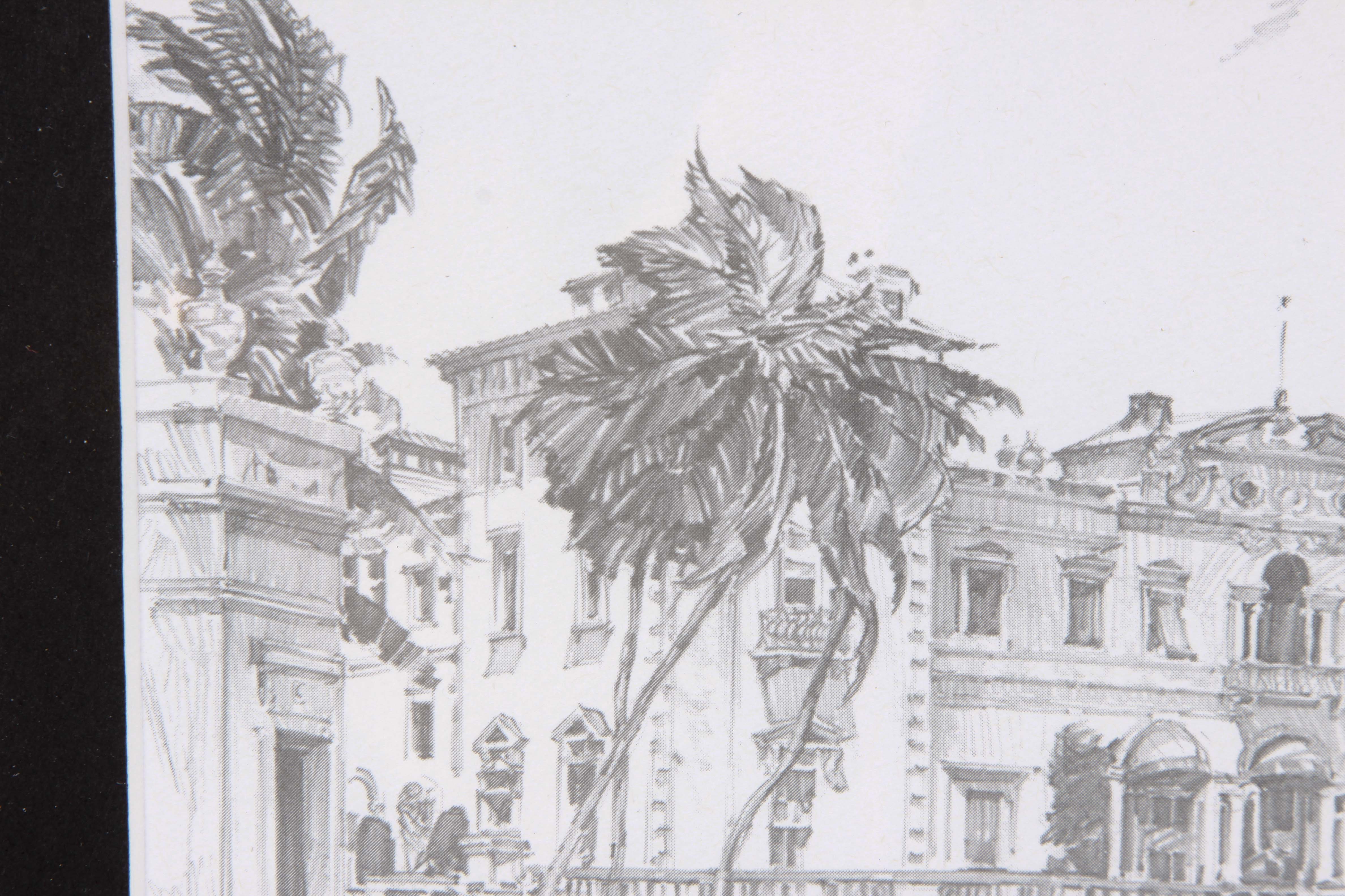 Charles H. Overly Framed Offset Lithograph