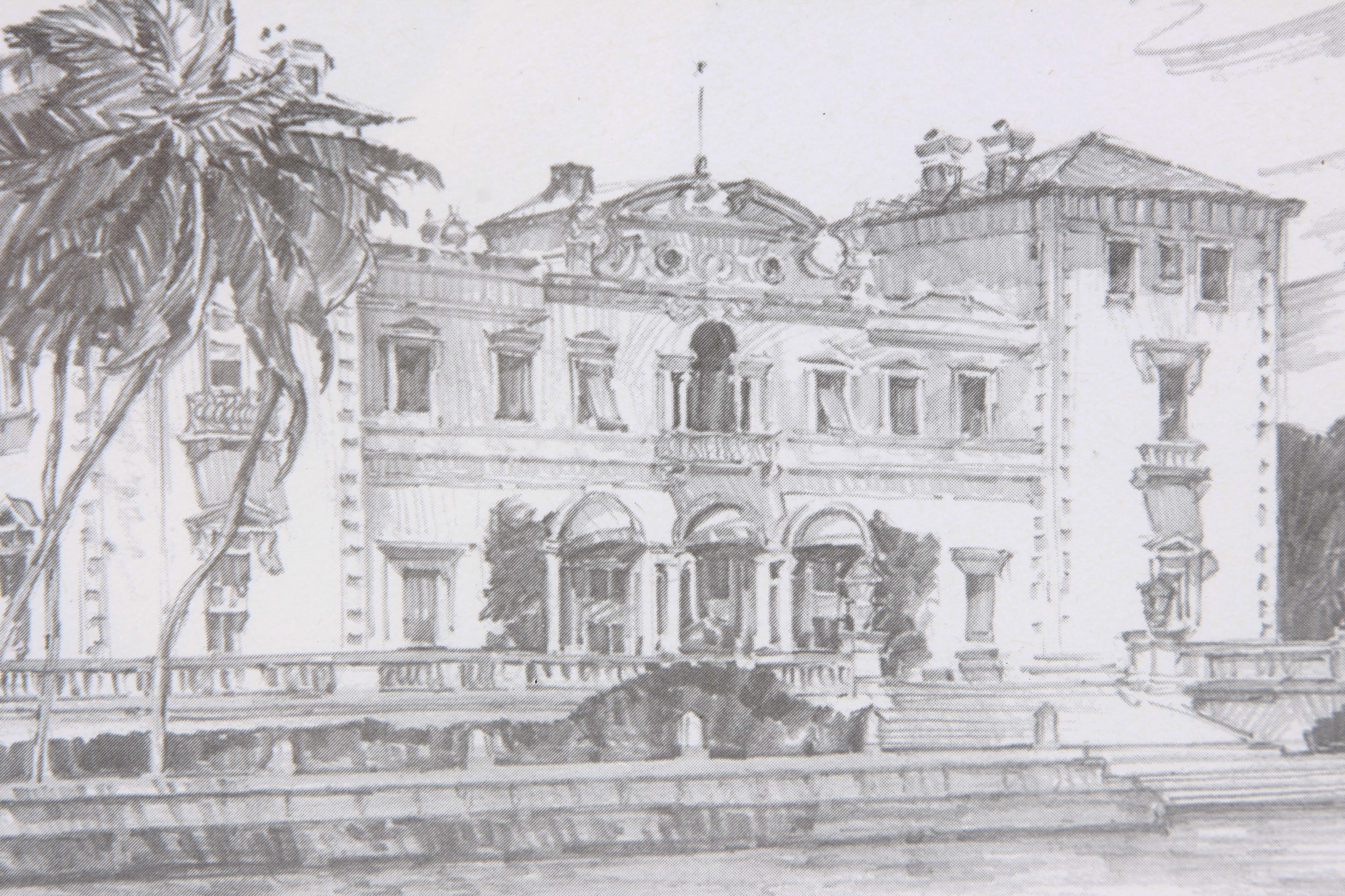 Charles H. Overly Framed Offset Lithograph