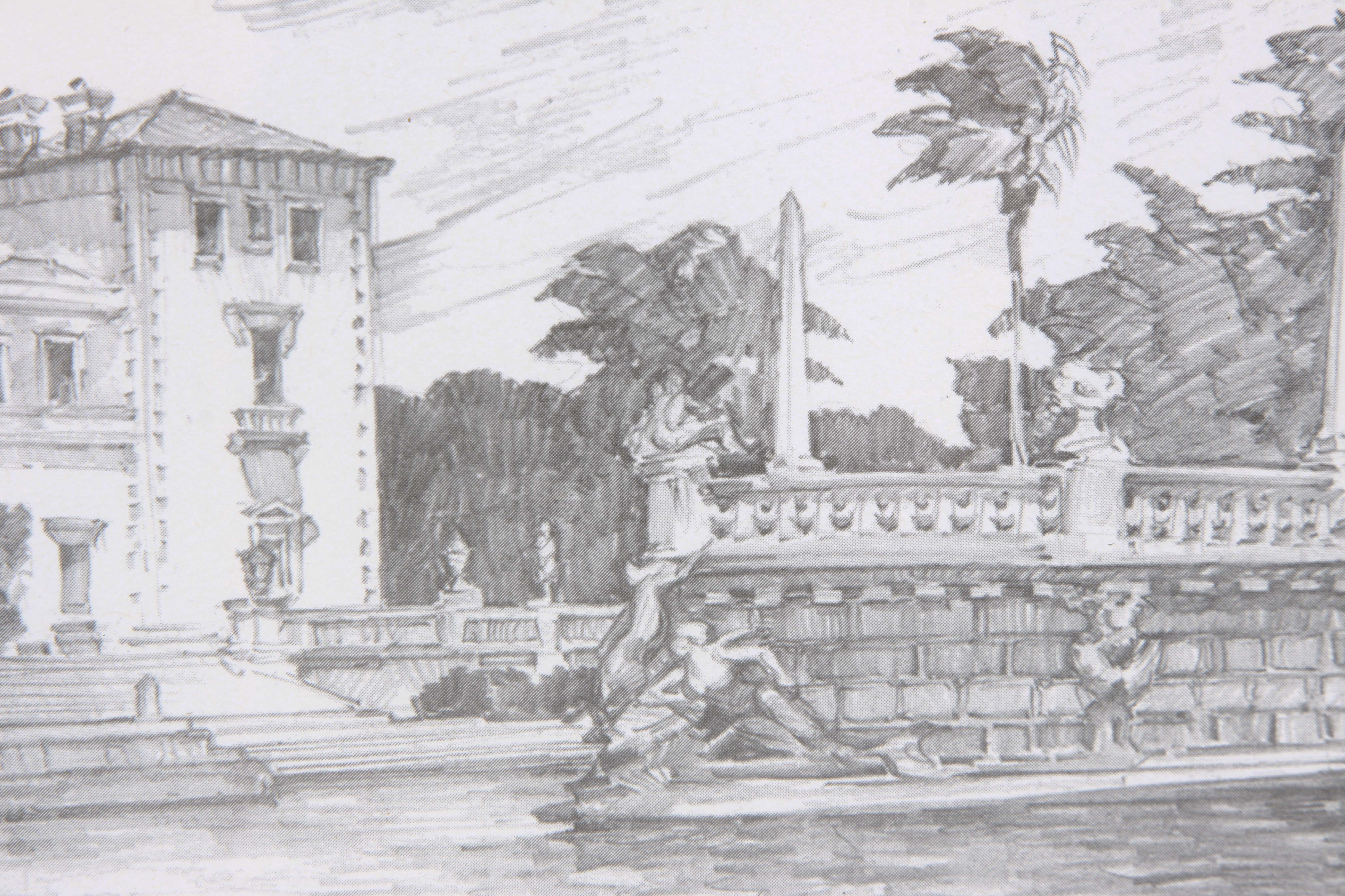 Charles H. Overly Framed Offset Lithograph