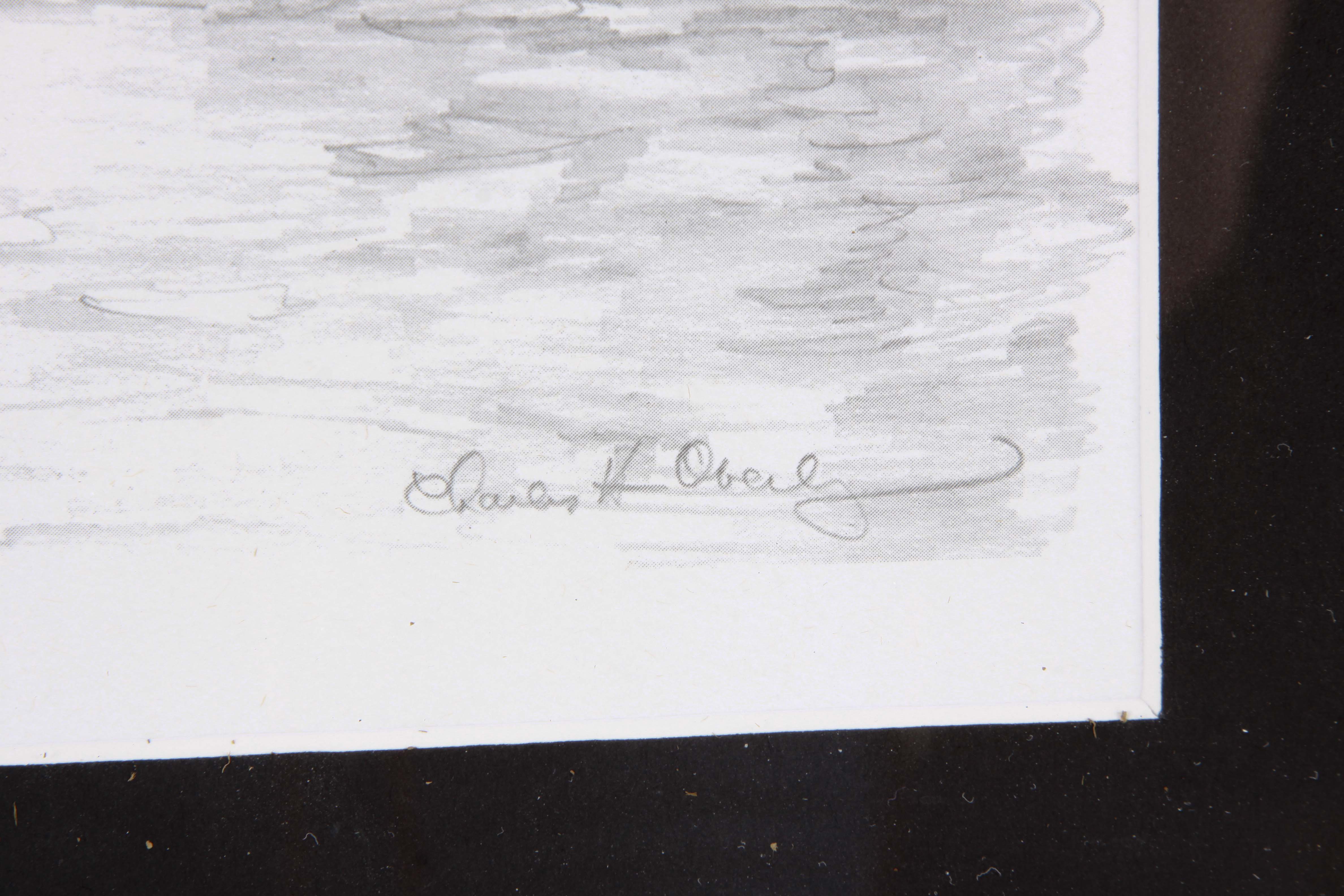 Charles H. Overly Framed Offset Lithograph