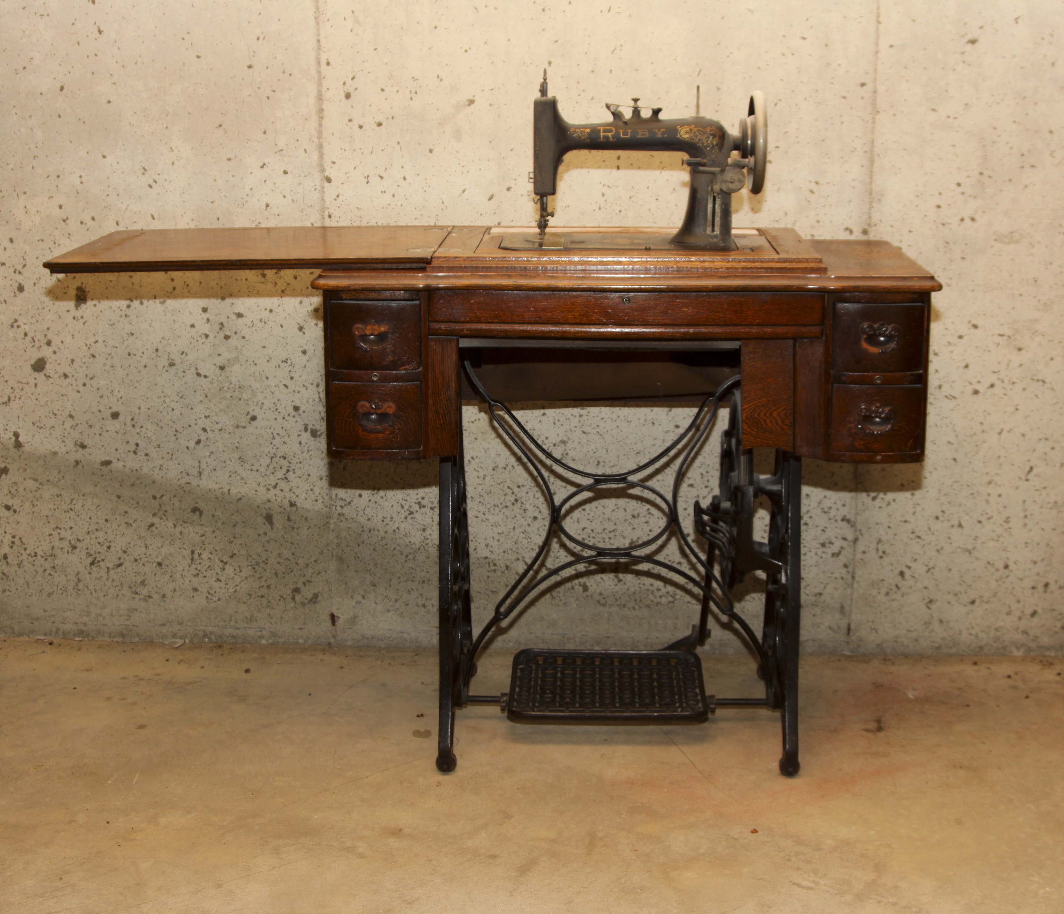 Antique Ruby Treadle Sewing Machine