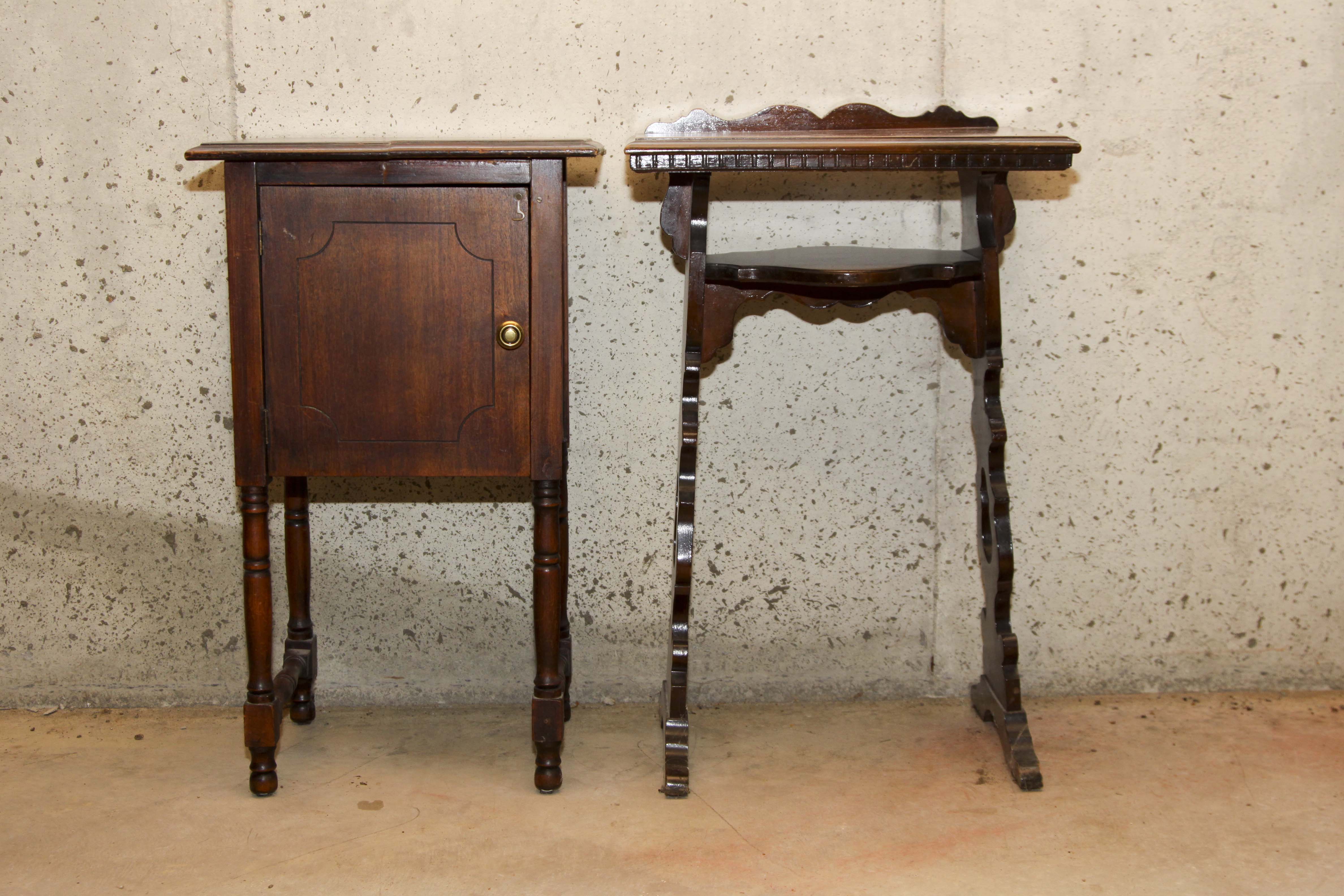 Vintage Cabinet and Telephone Stand