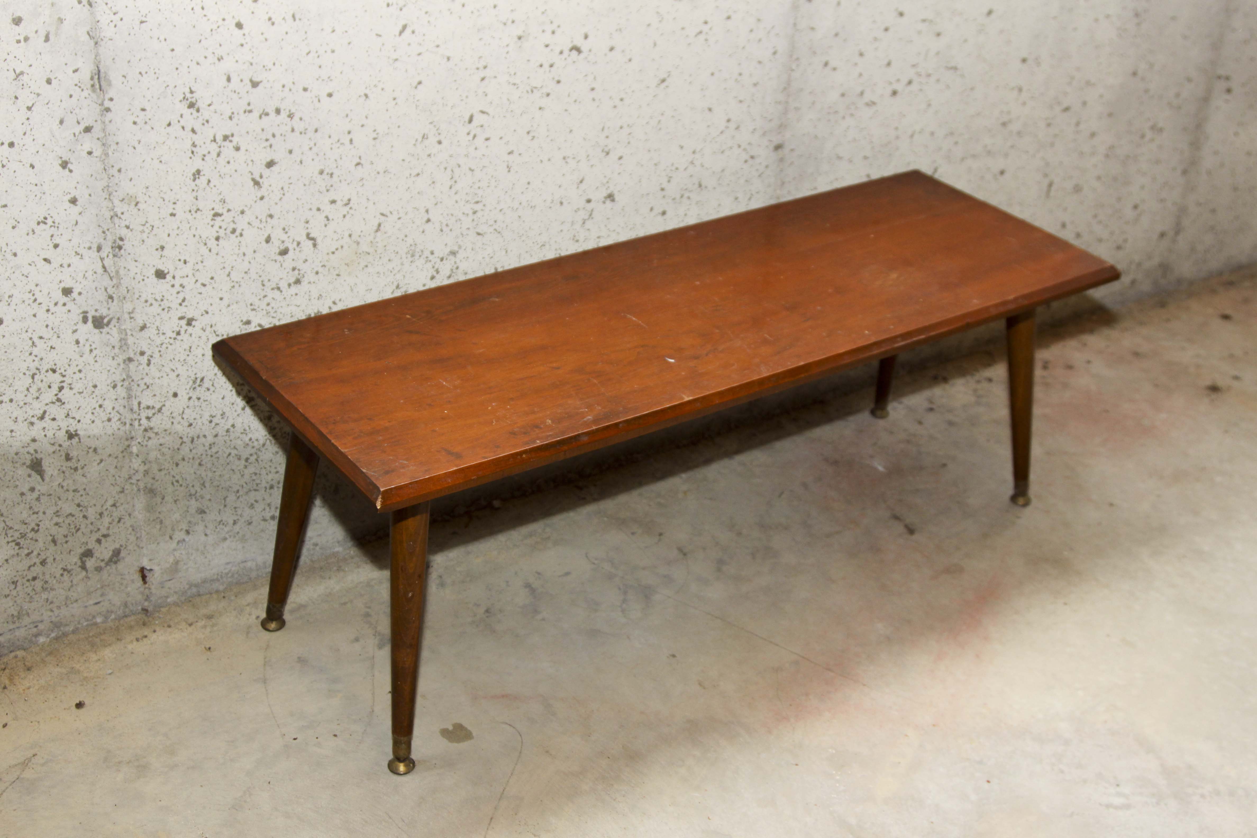 Mid Century Modern Wooden Bench