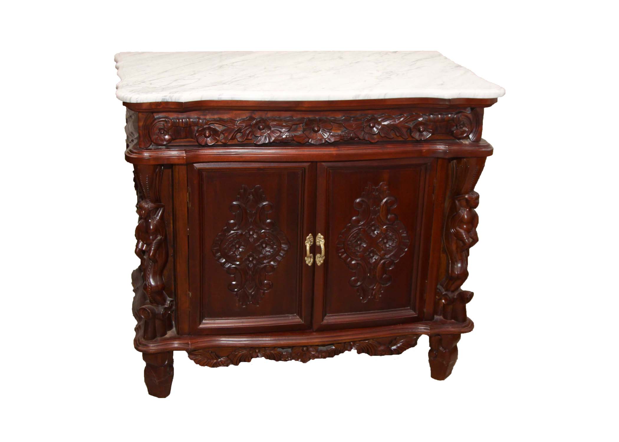 Victorian Style Marble Top Buffet