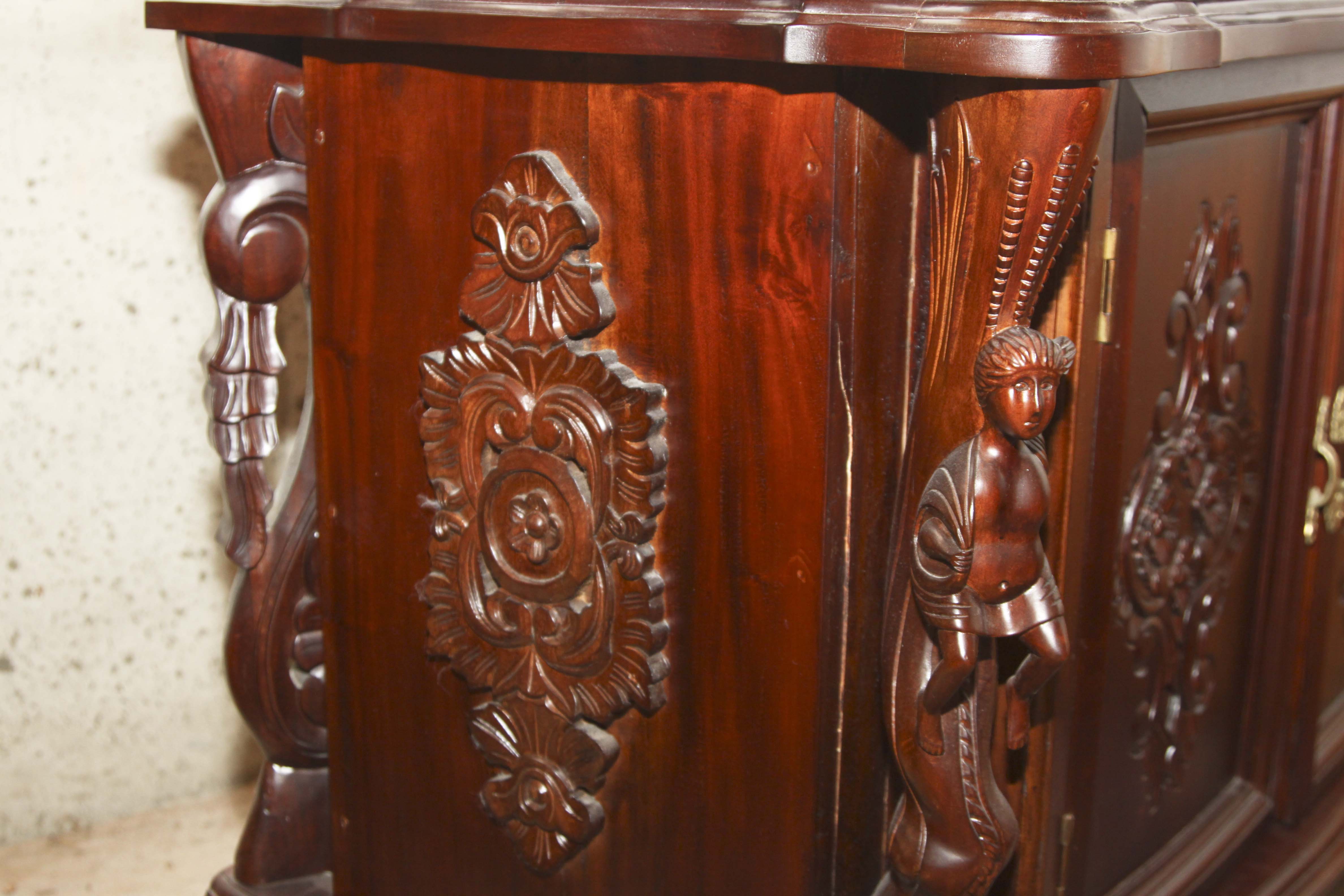 Victorian Style Marble Top Buffet