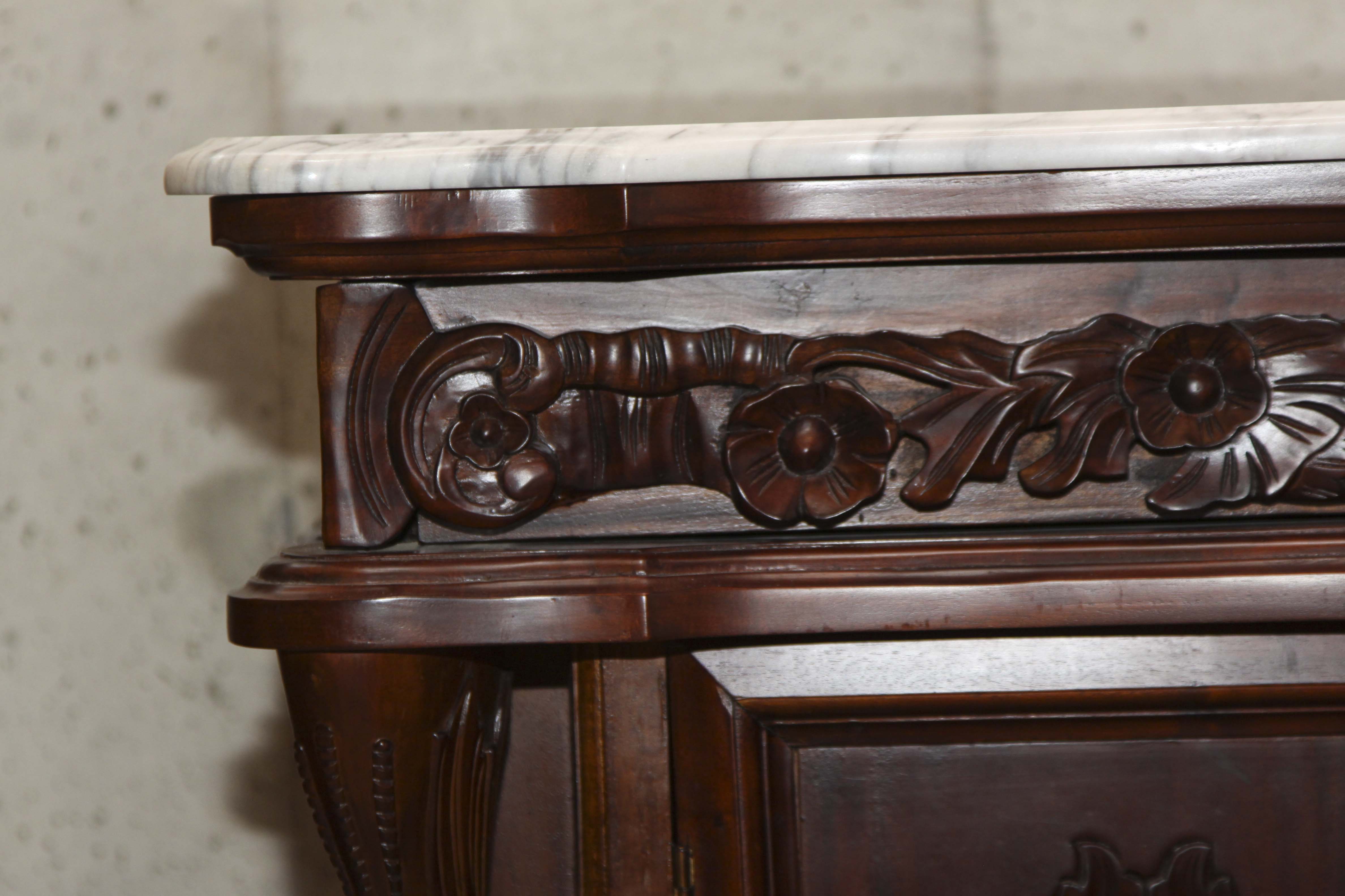 Victorian Style Marble Top Buffet