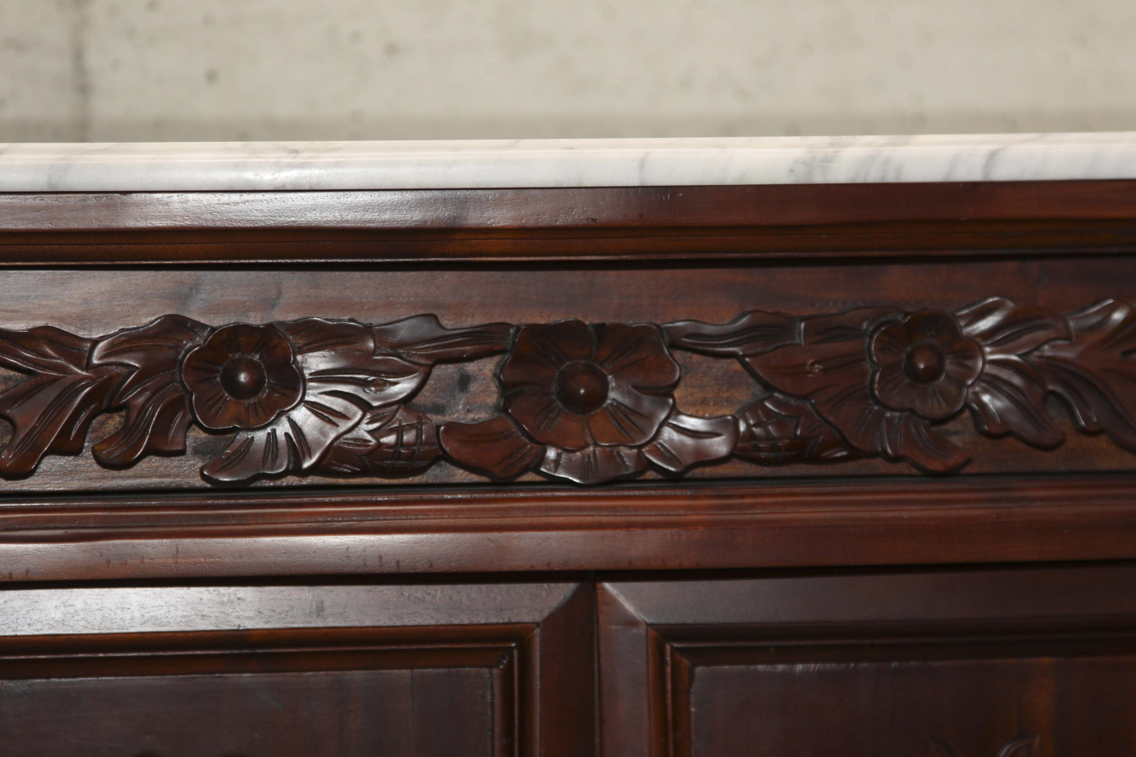 Victorian Style Marble Top Buffet