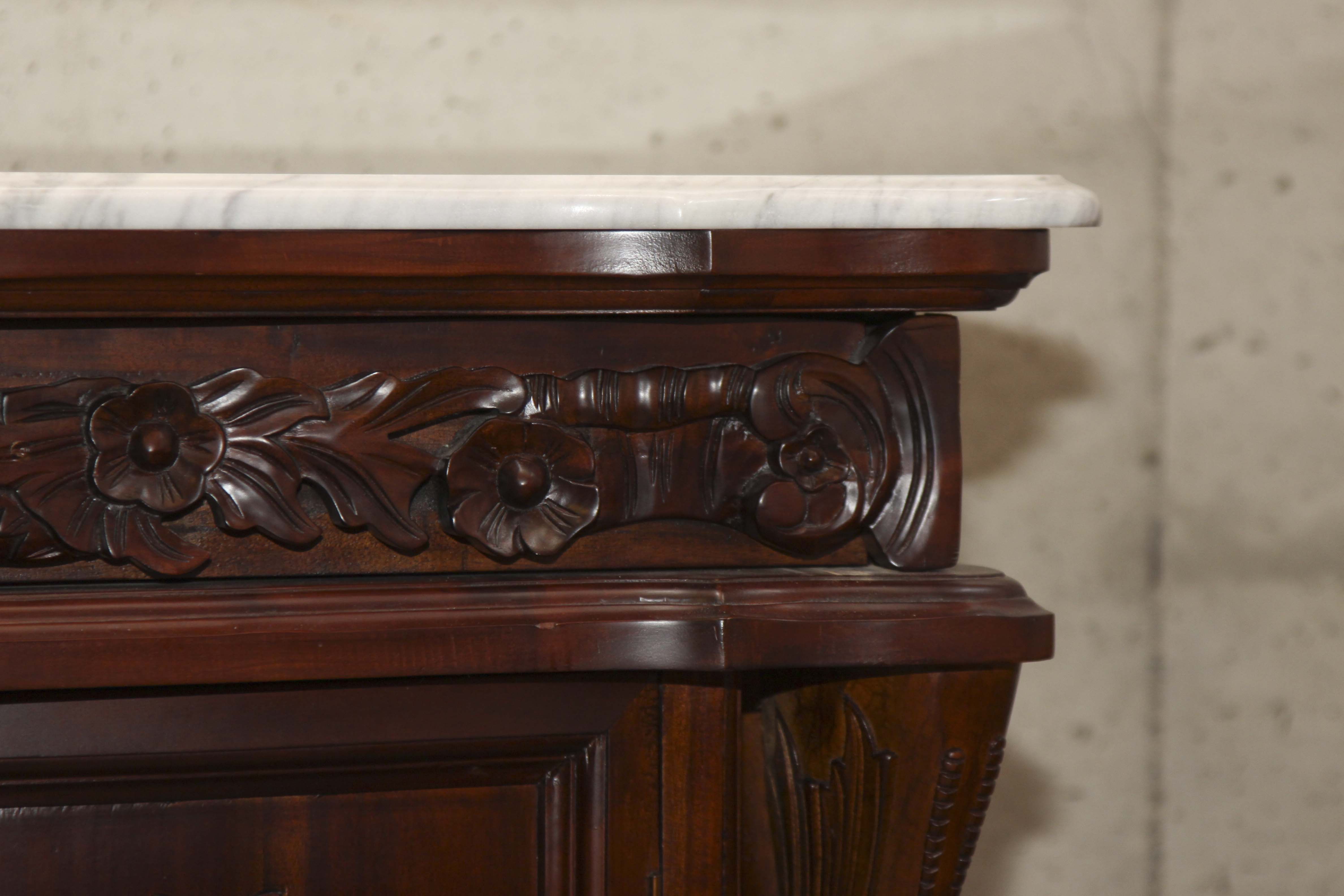 Victorian Style Marble Top Buffet