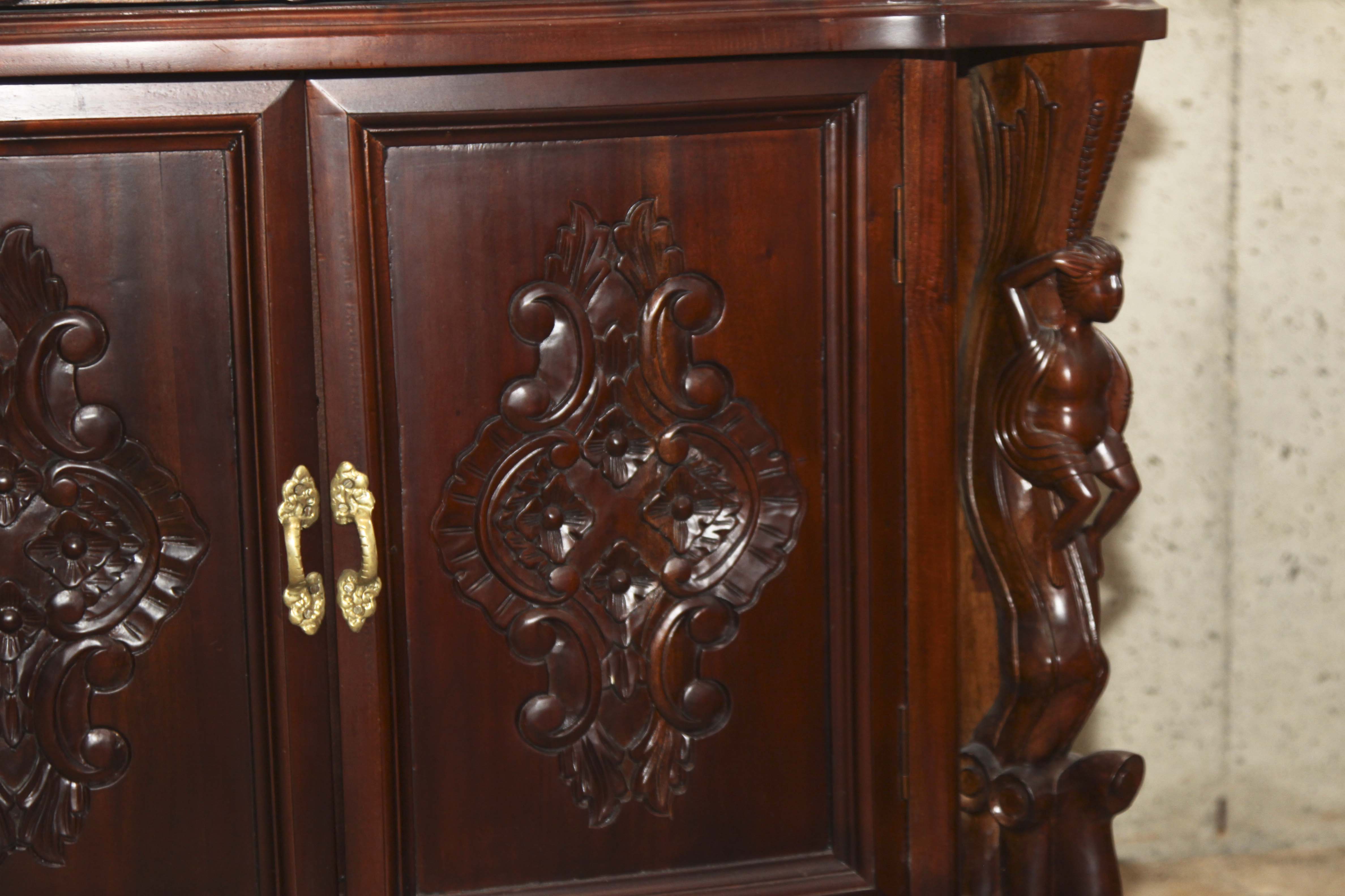 Victorian Style Marble Top Buffet