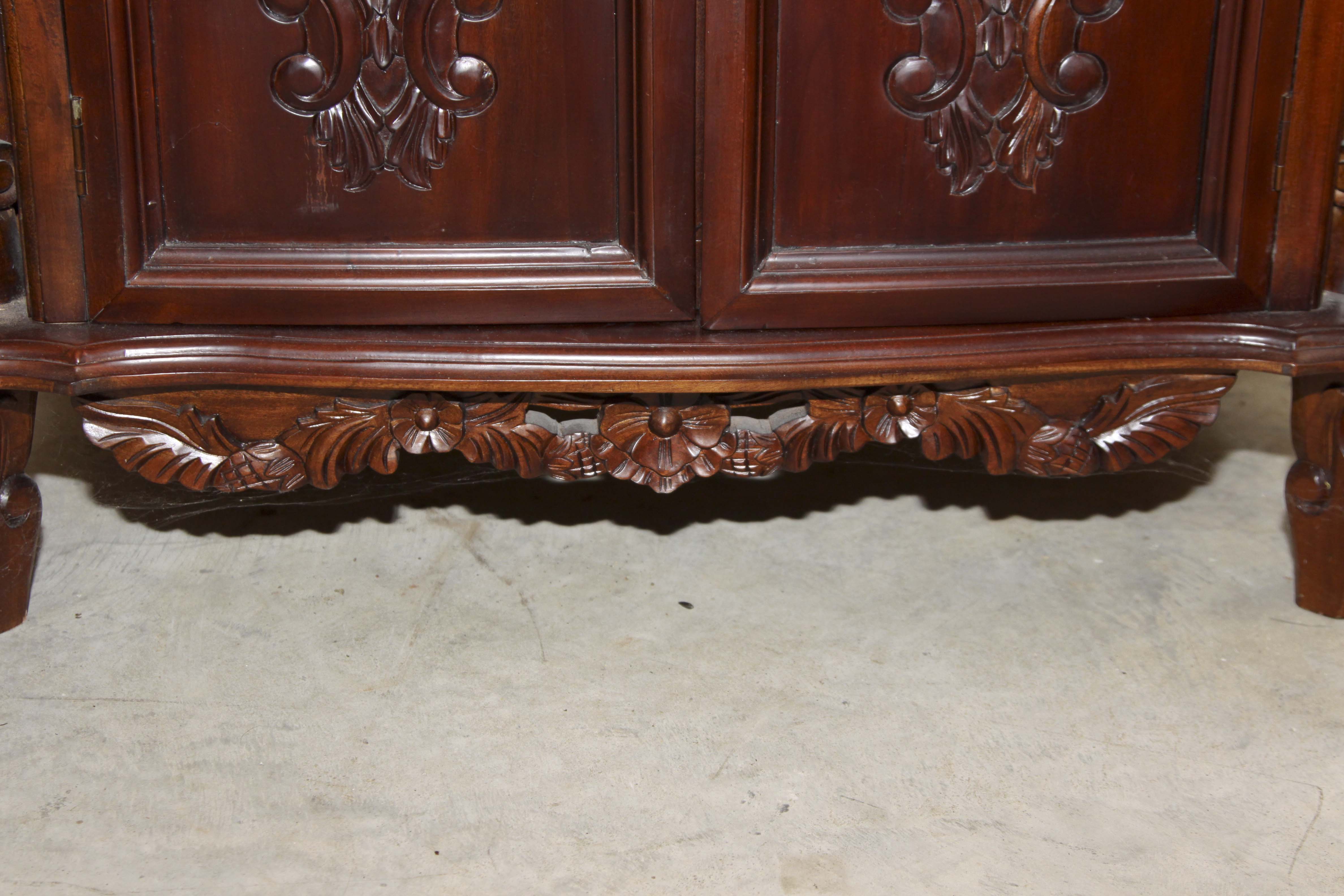Victorian Style Marble Top Buffet