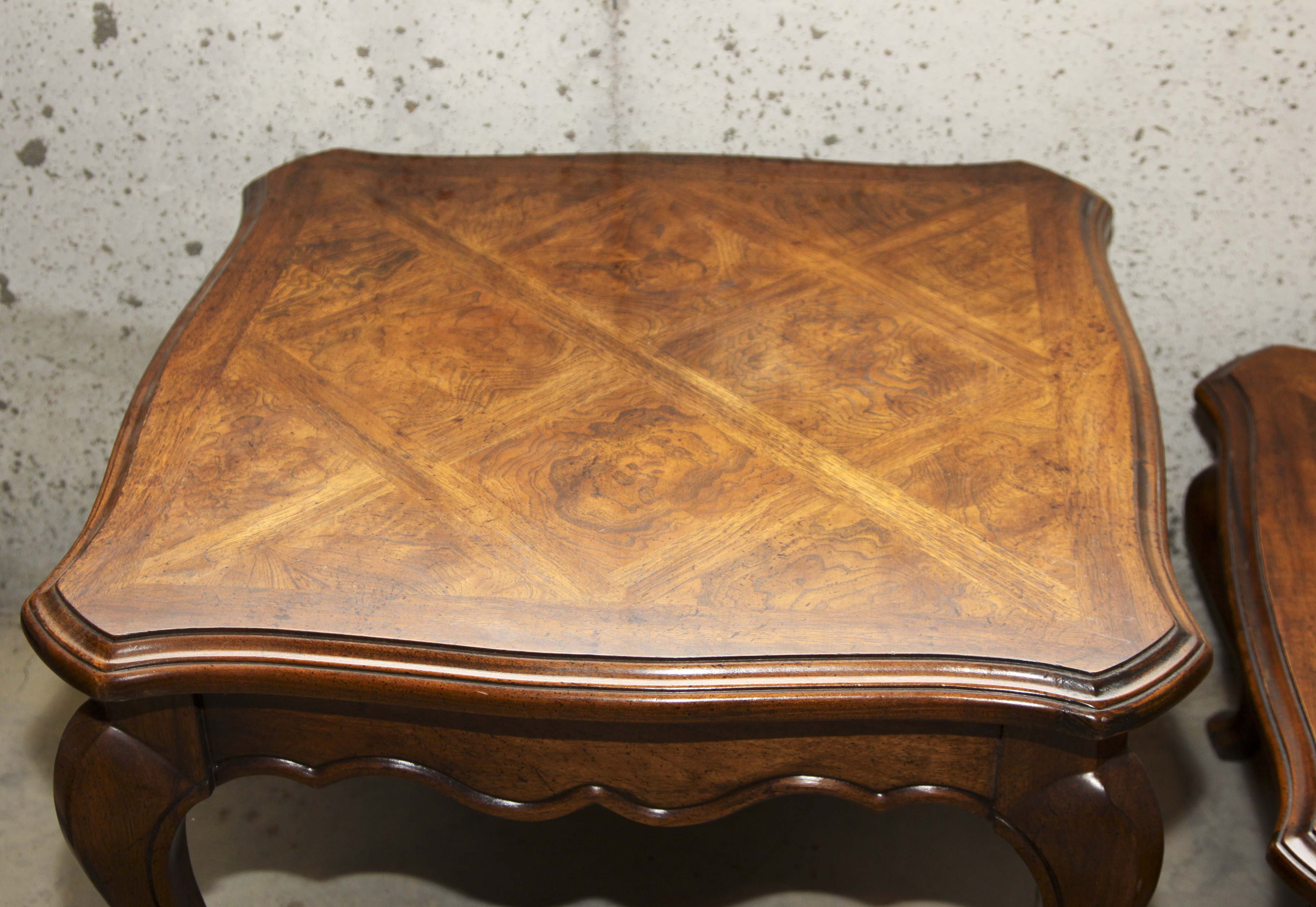 Provincial Louis XV Style Coffee Table and Side Table