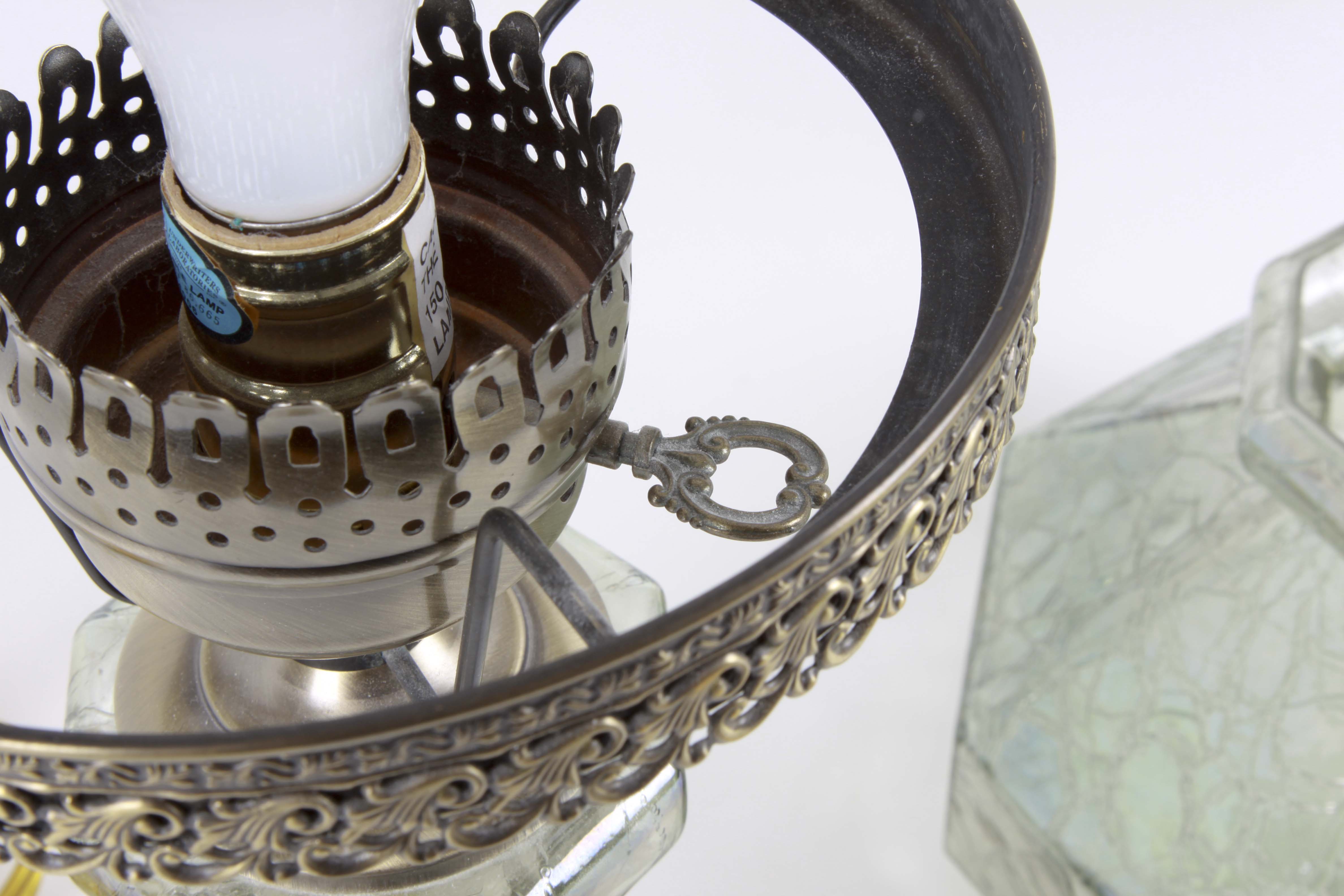 Vintage Style Hurricane Electric Oil Lamp