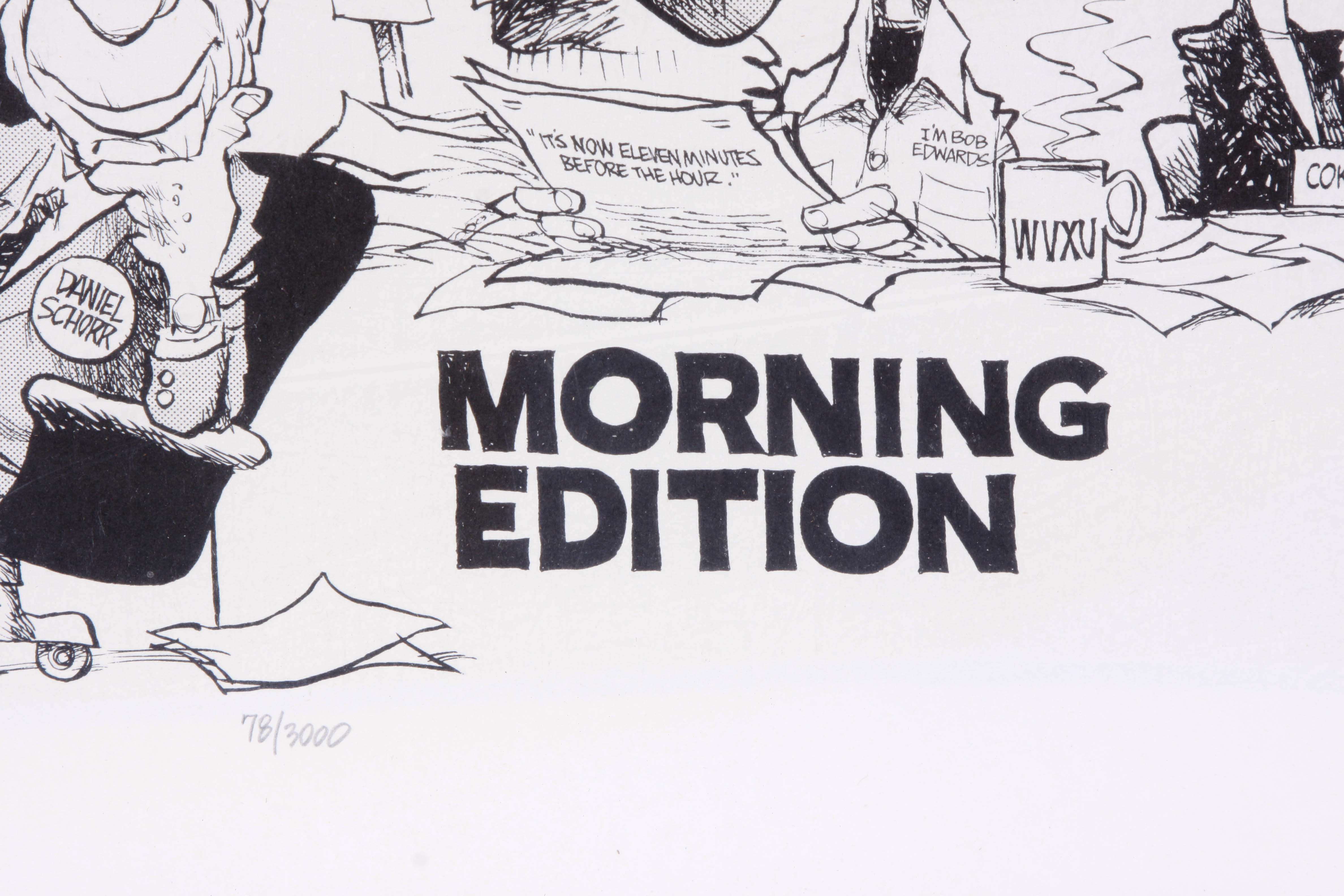Jim Borgman Signed Reproduction Print "Morning Edition"