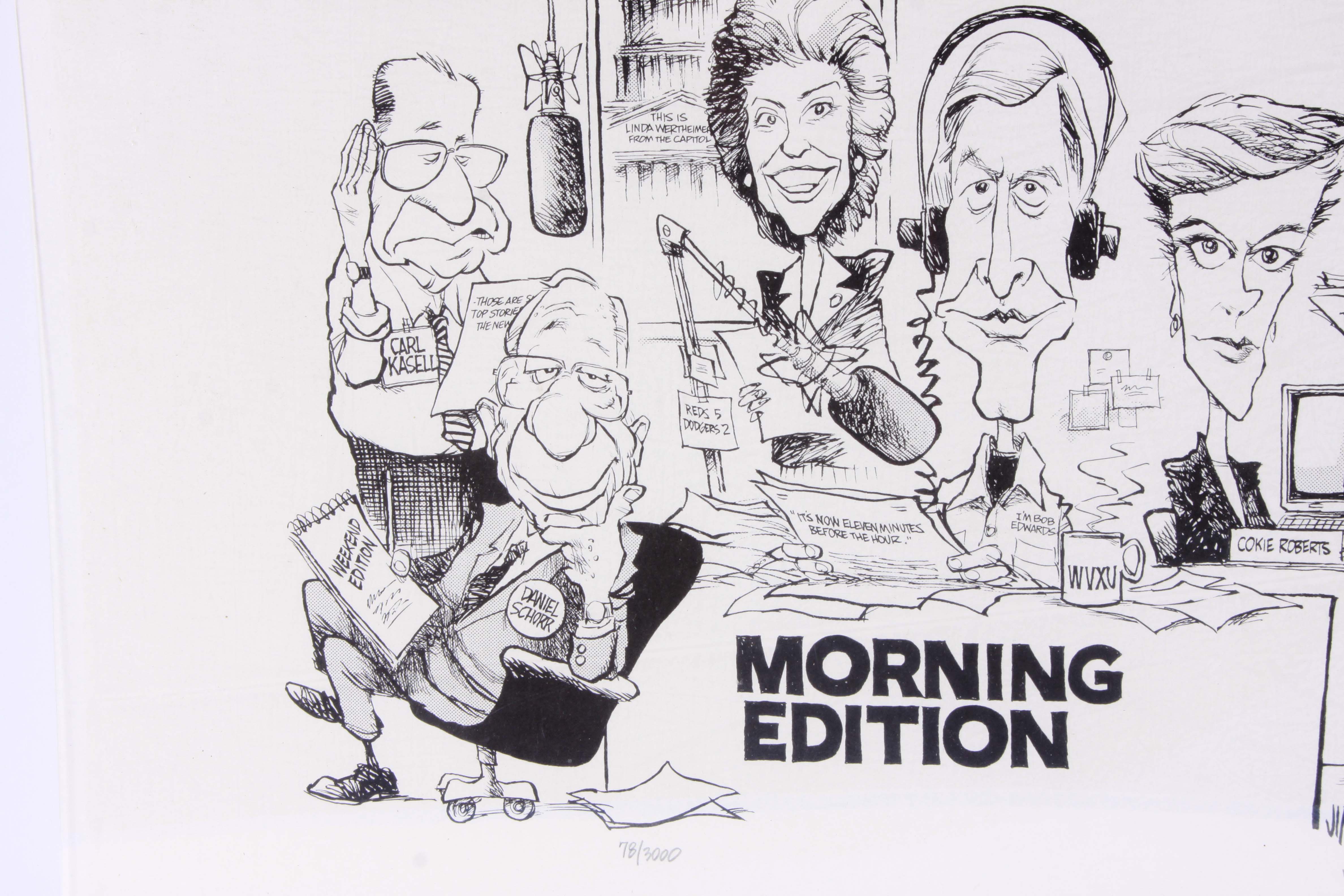 Jim Borgman Signed Reproduction Print "Morning Edition"