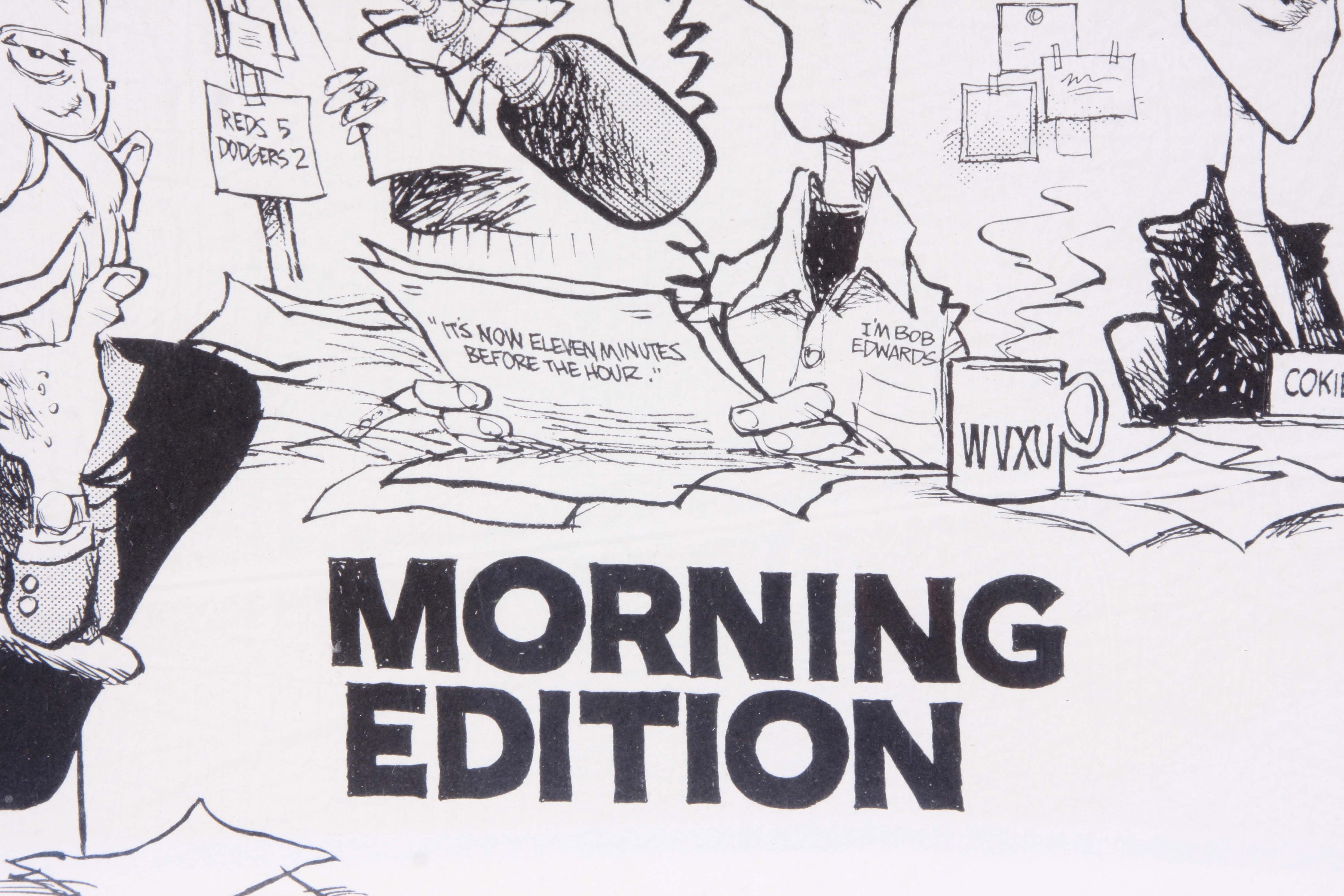 Jim Borgman Signed Reproduction Print "Morning Edition"