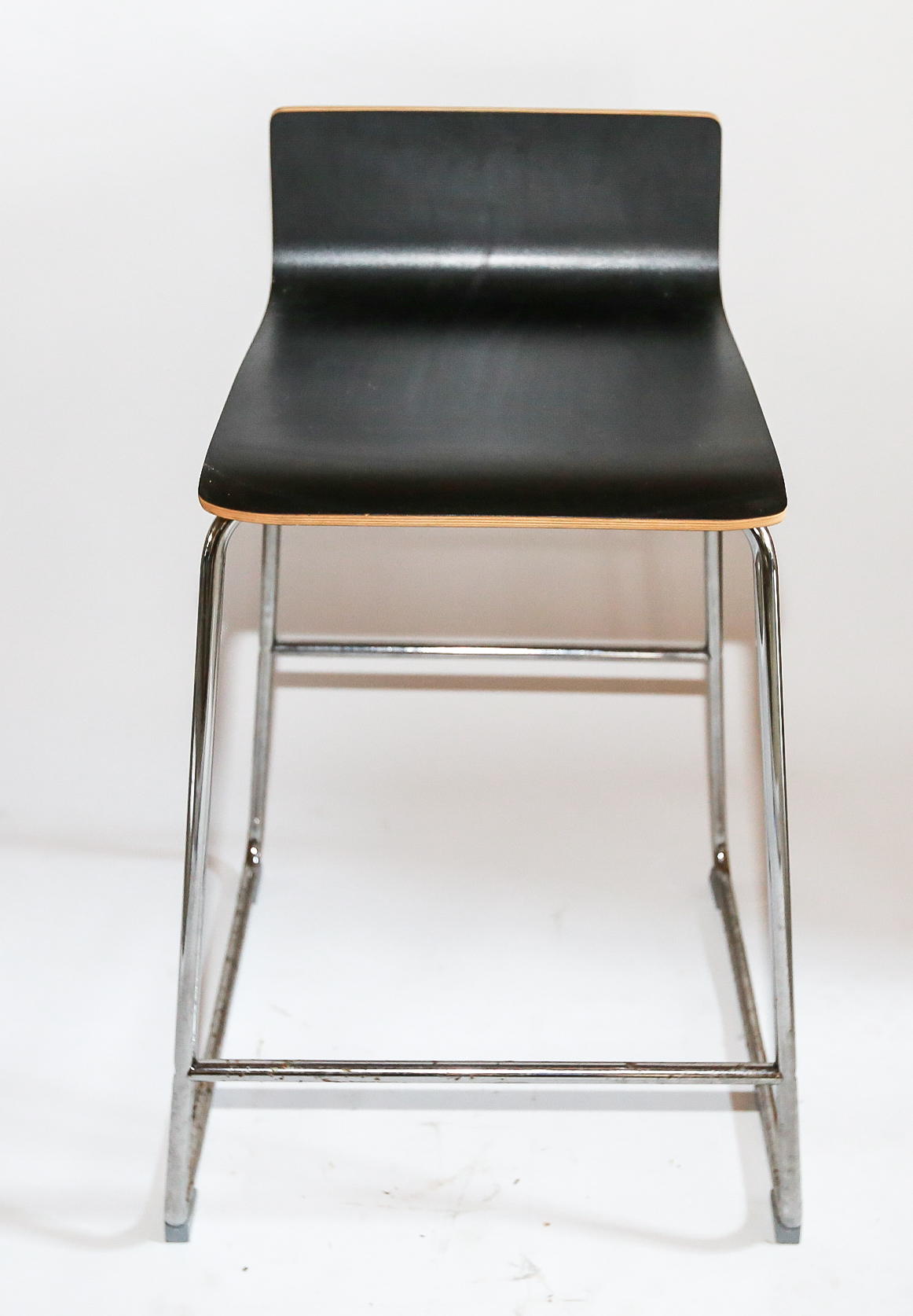 Black Wood Veneer Bar Stools
