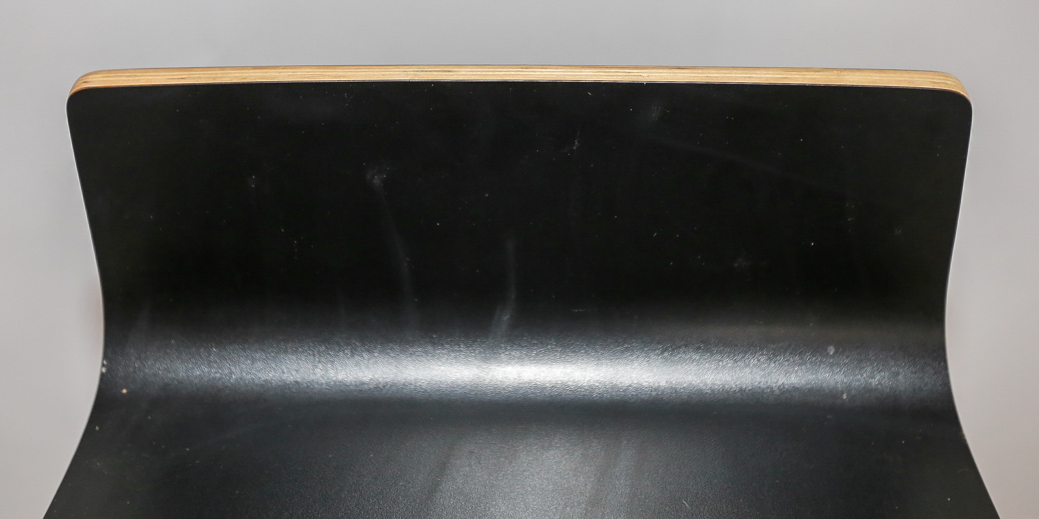 Black Wood Veneer Bar Stools