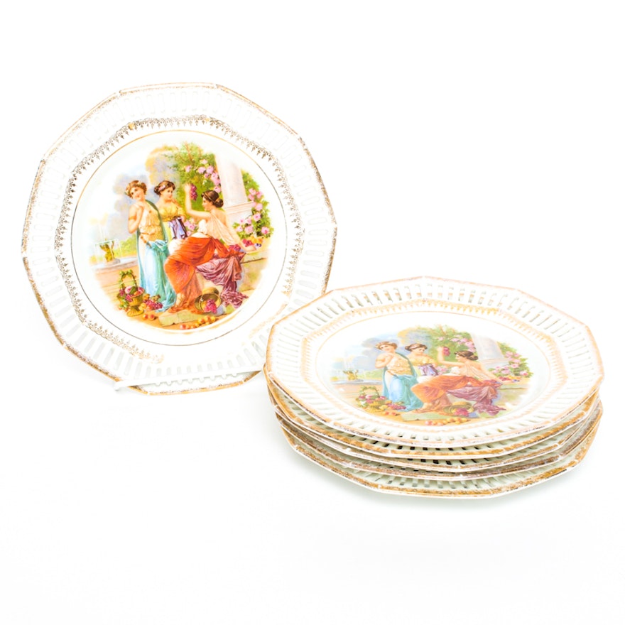Set of Bavarian Porcelain Plates