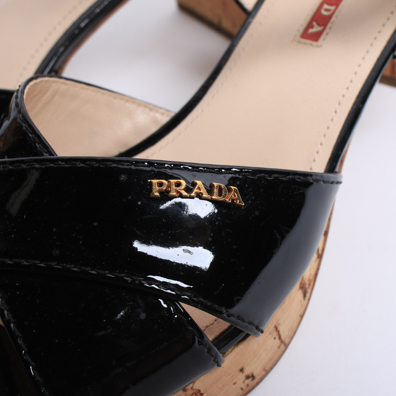 Prada Platform Cork Sandals