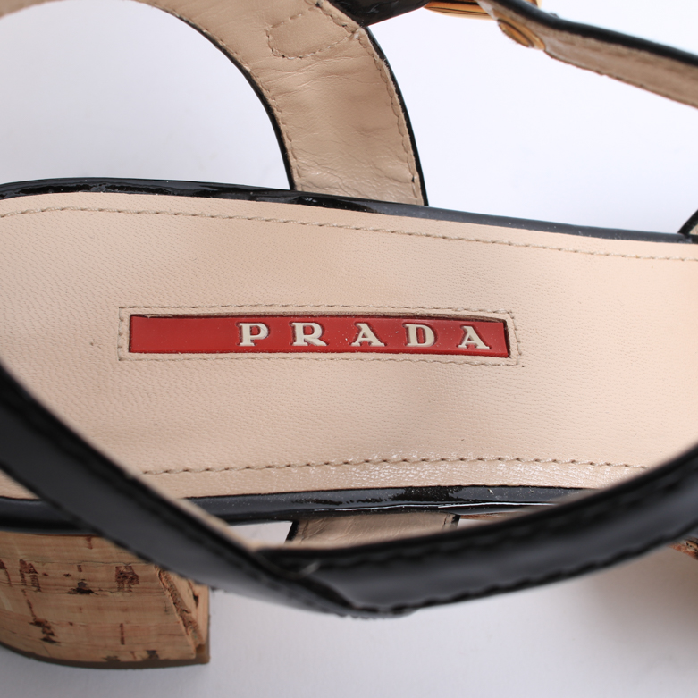 Prada Platform Cork Sandals