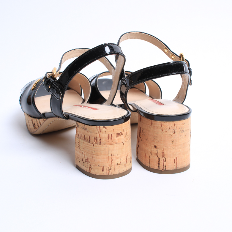Prada Platform Cork Sandals