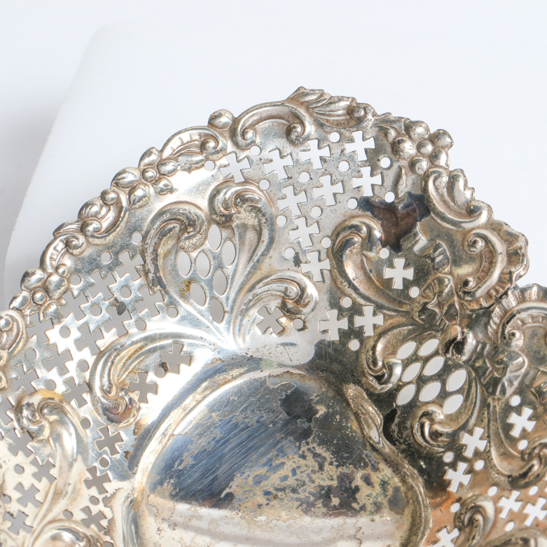 Vintage Gorham Sterling Silver Pierced Heart Dish