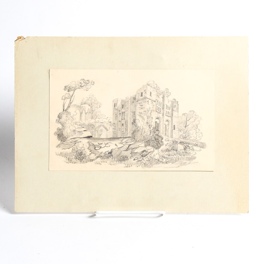 1845 Drawing of Castle